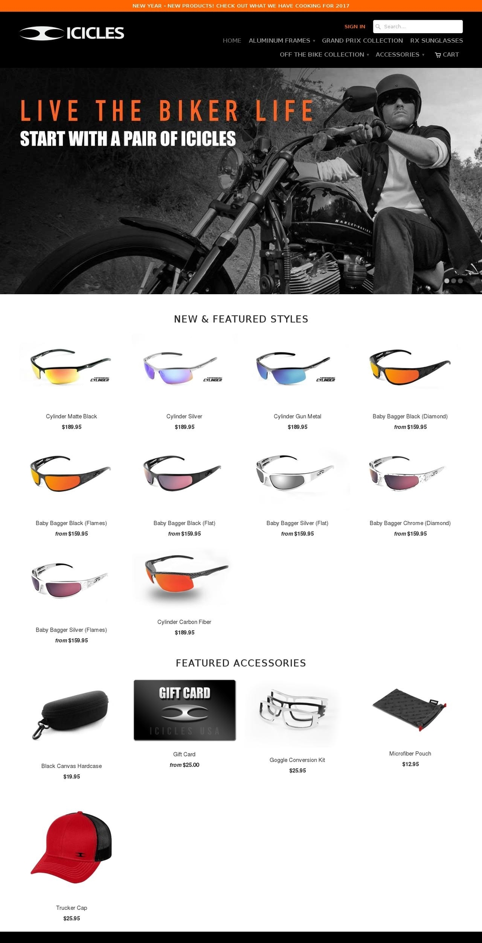 harleydavidsonsunglasses.com shopify website screenshot
