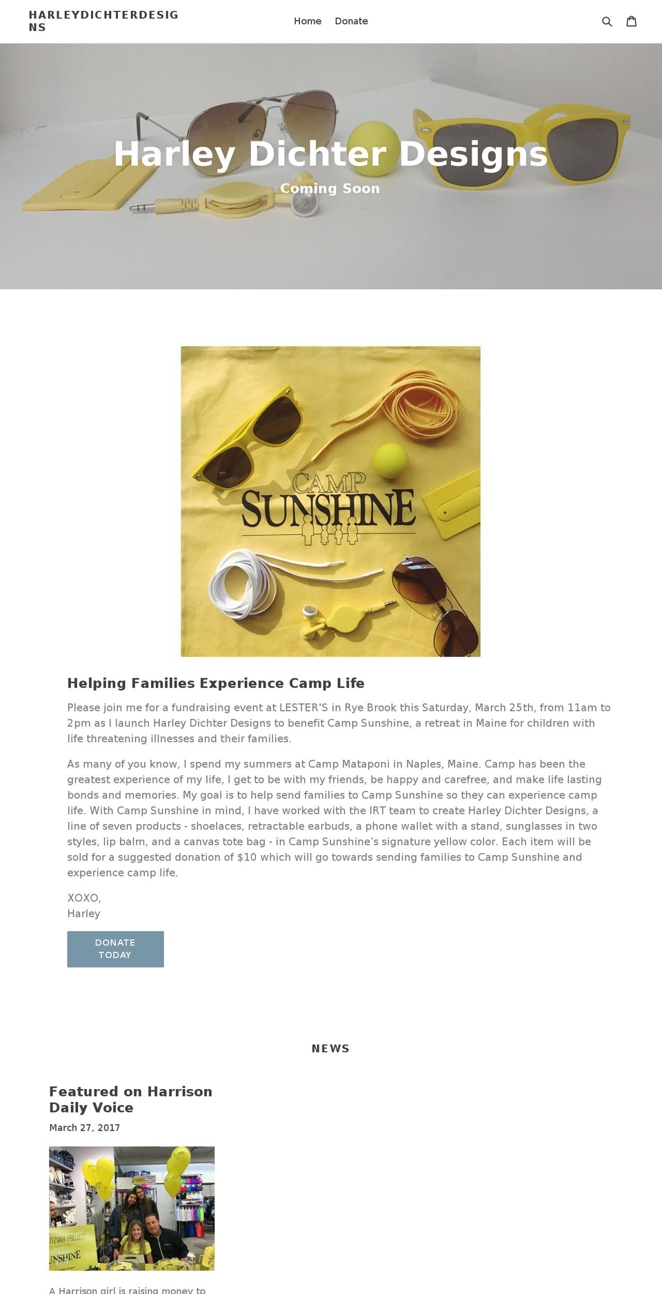 harleydichterdesigns.com — Shopify storefront screenshot