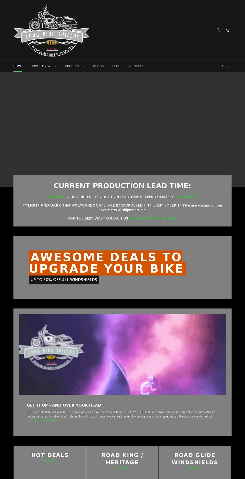 harleyshields.com — Shopify storefront screenshot