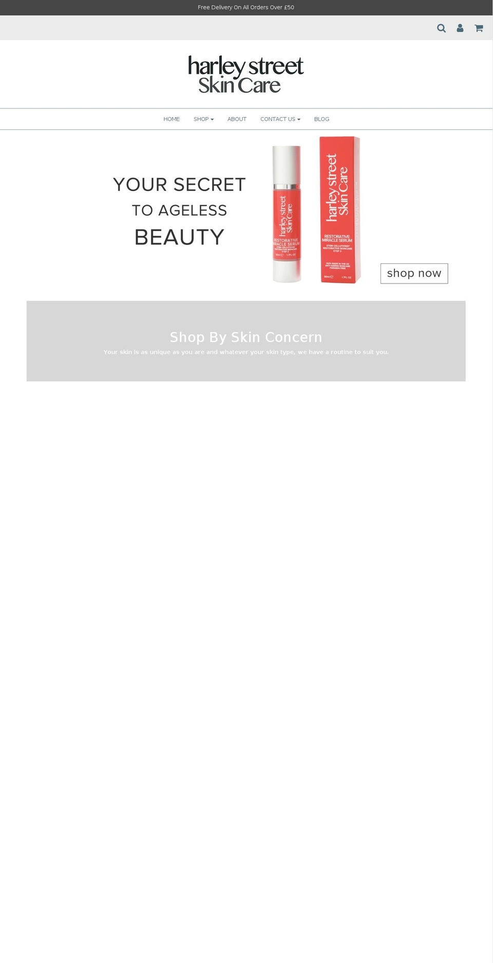 harleystskin.com shopify website screenshot