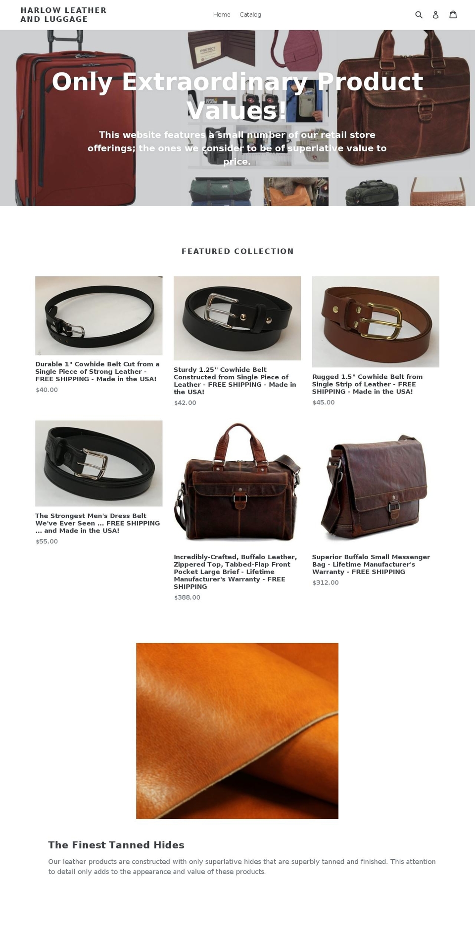 harlowluggage.com — Shopify storefront screenshot