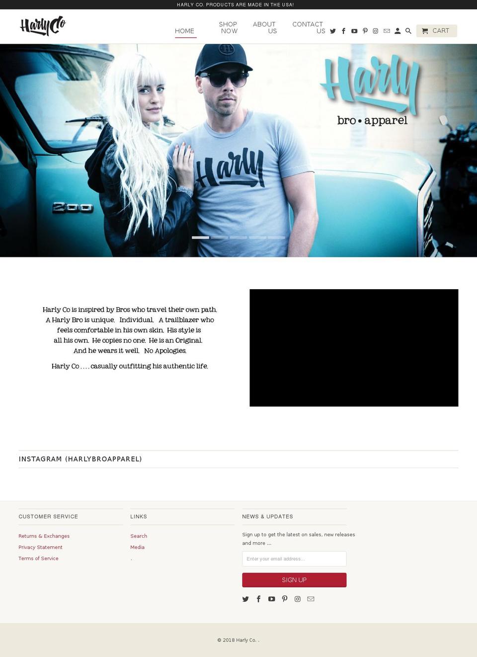 harlyco.com — Shopify storefront screenshot