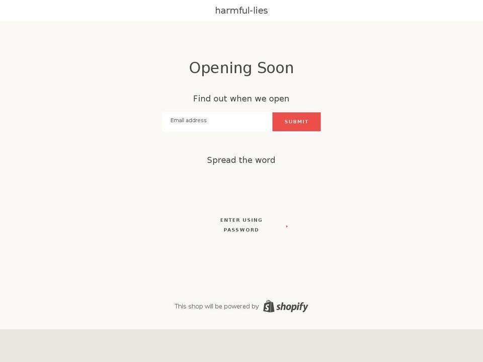 harmfullies.com — Shopify storefront screenshot