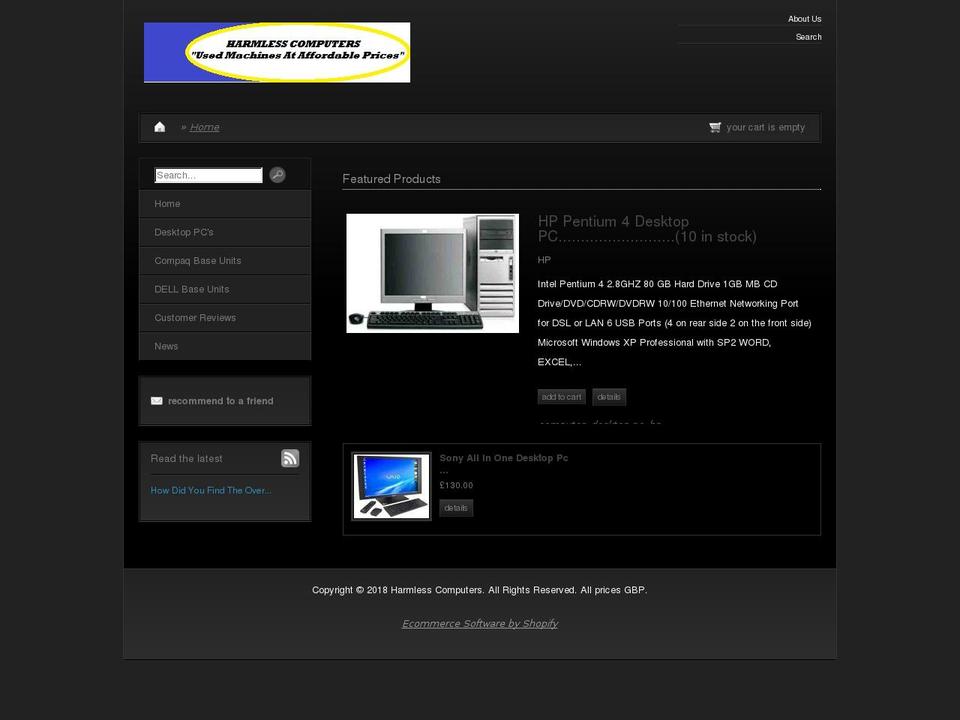 harmlessit.com — Shopify storefront screenshot
