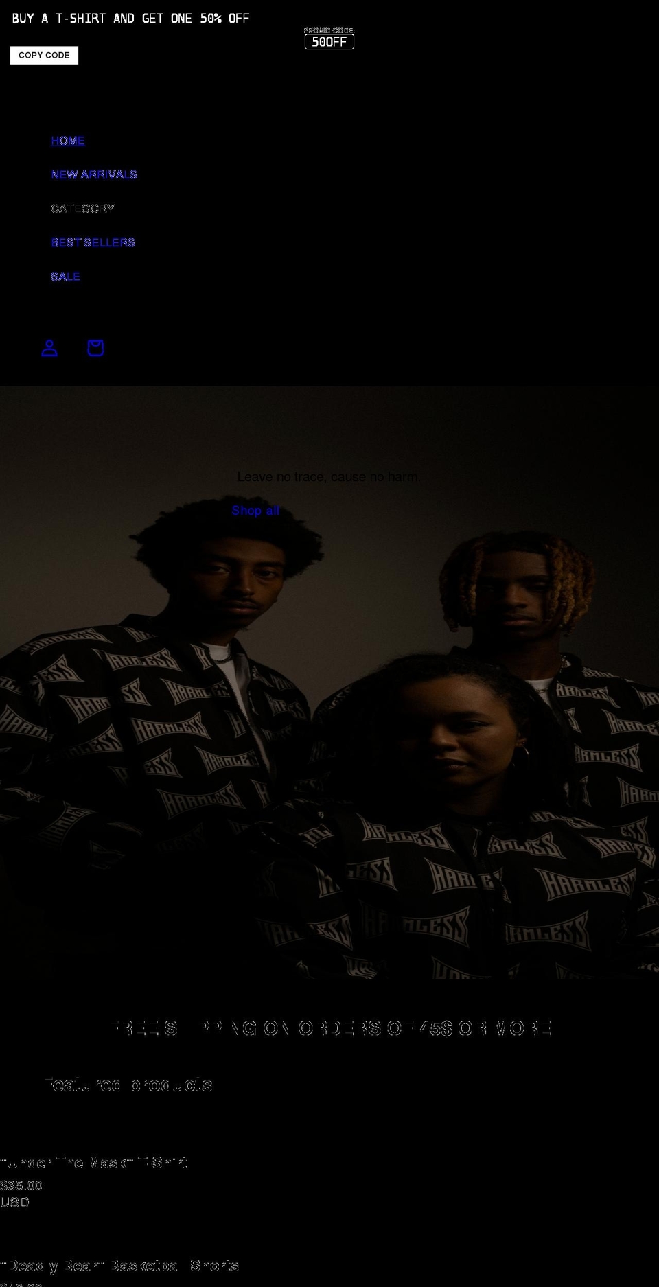 harmlesssupply.com shopify website screenshot