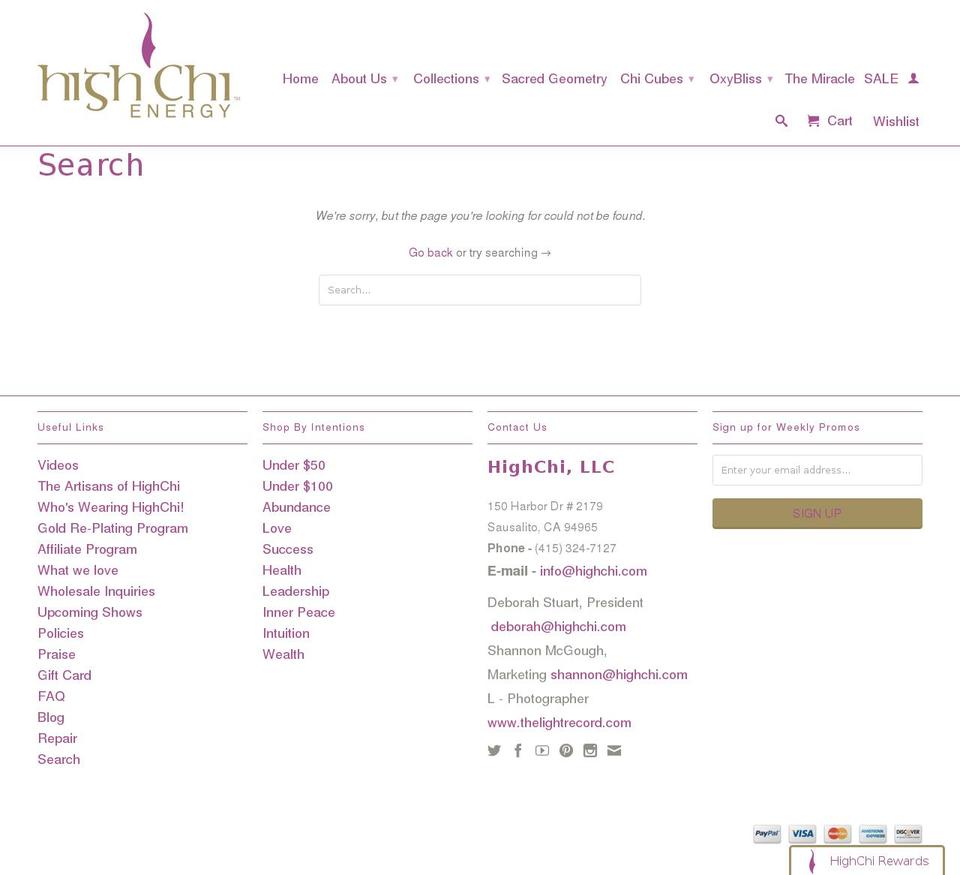 harmonicenergy.com shopify website screenshot