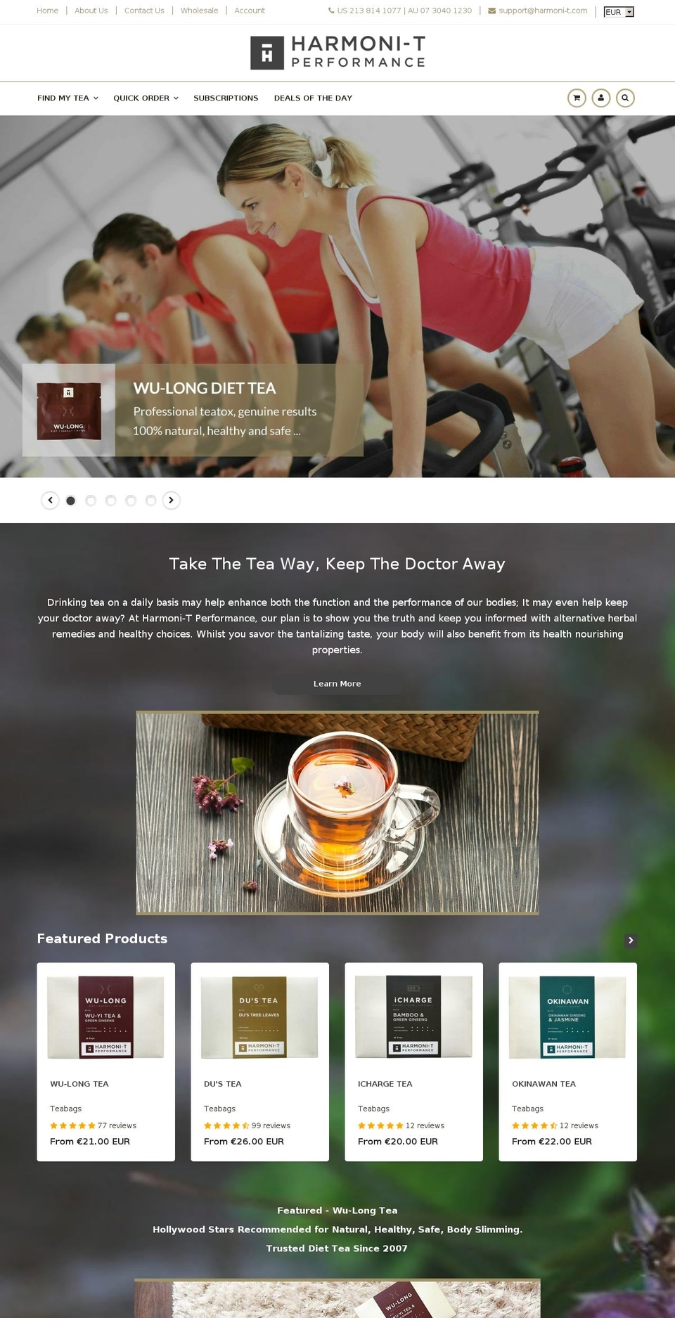 harmonitea.com shopify website screenshot