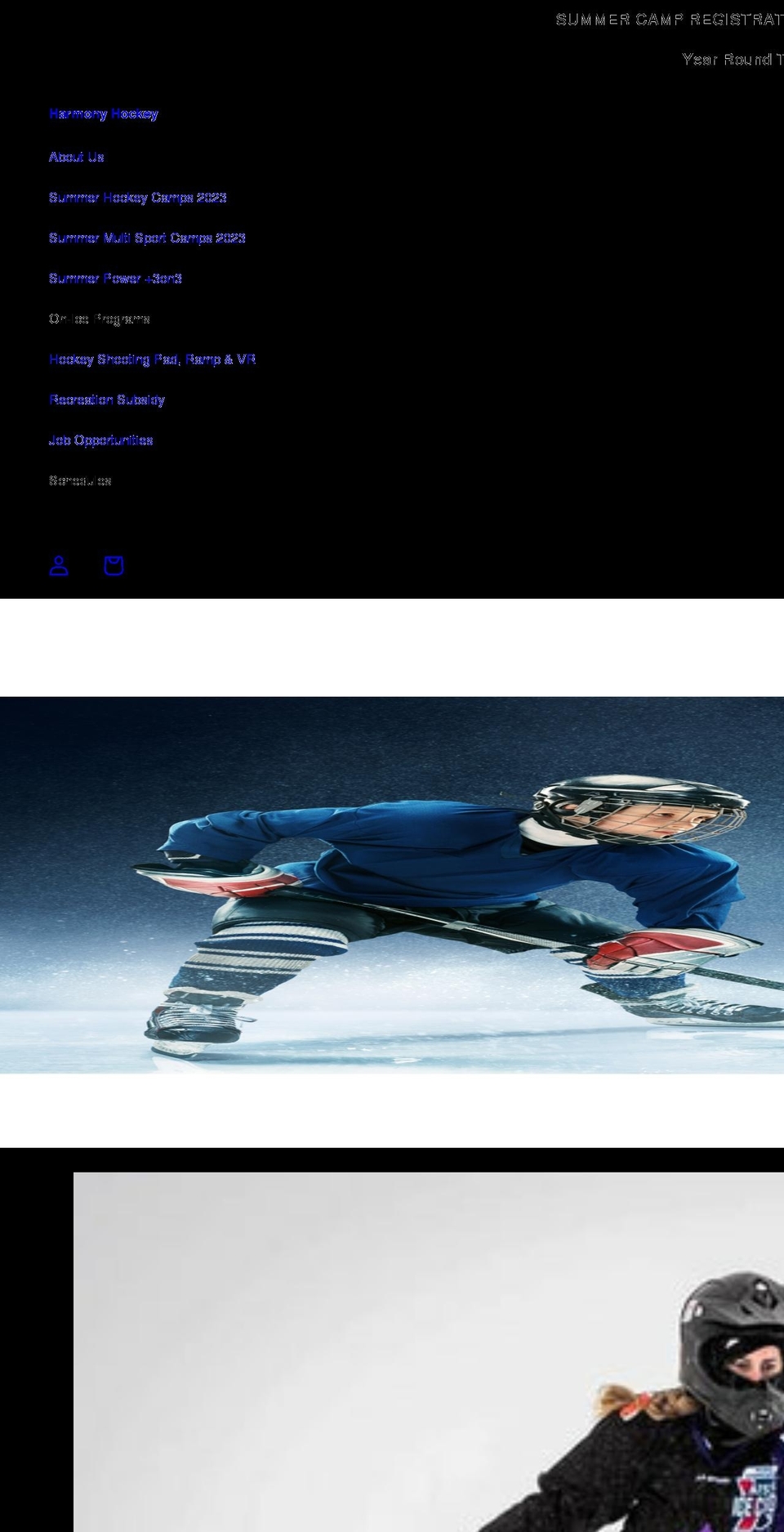 harmonyhockey.com shopify website screenshot