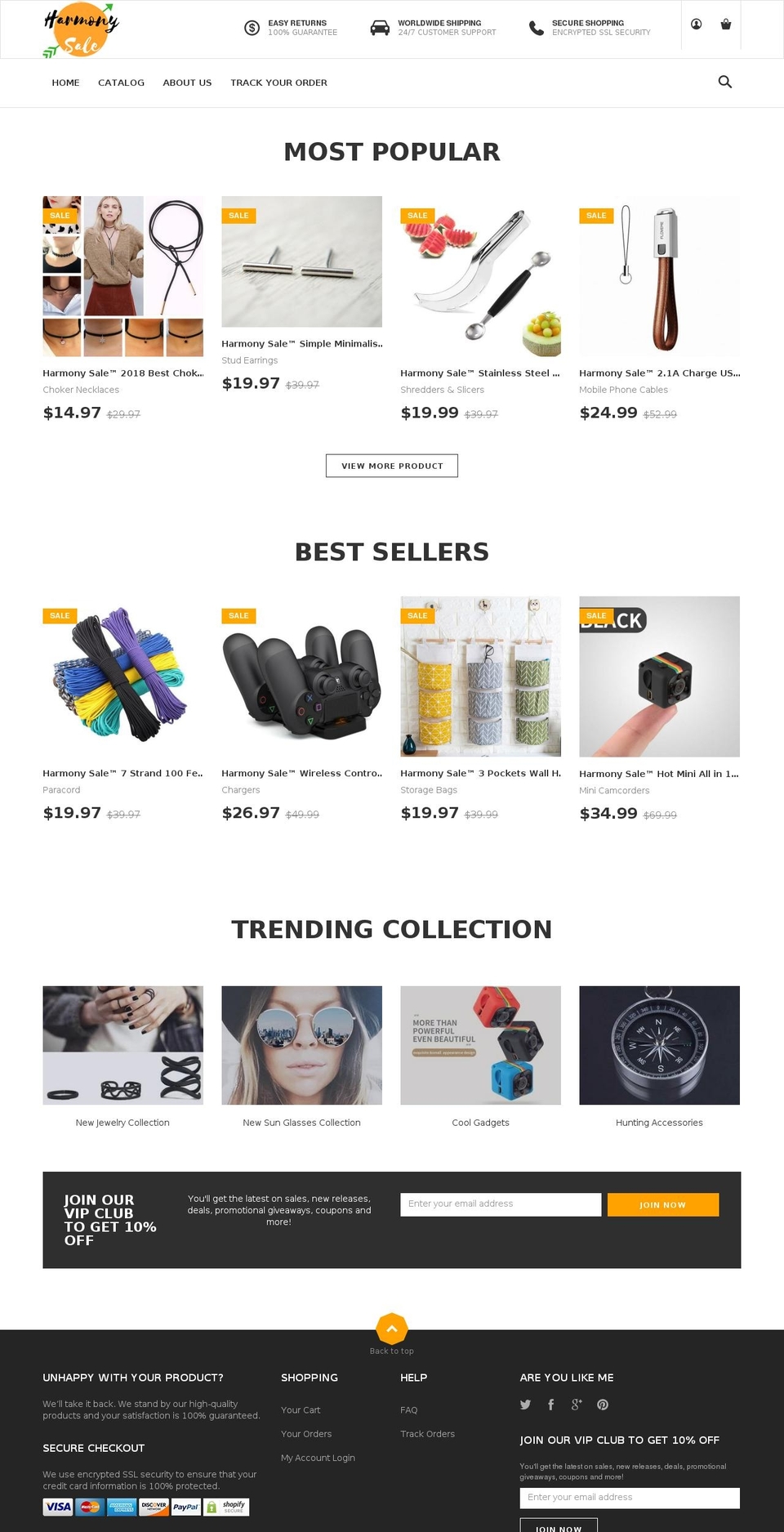 harmonysale.com — Shopify storefront screenshot