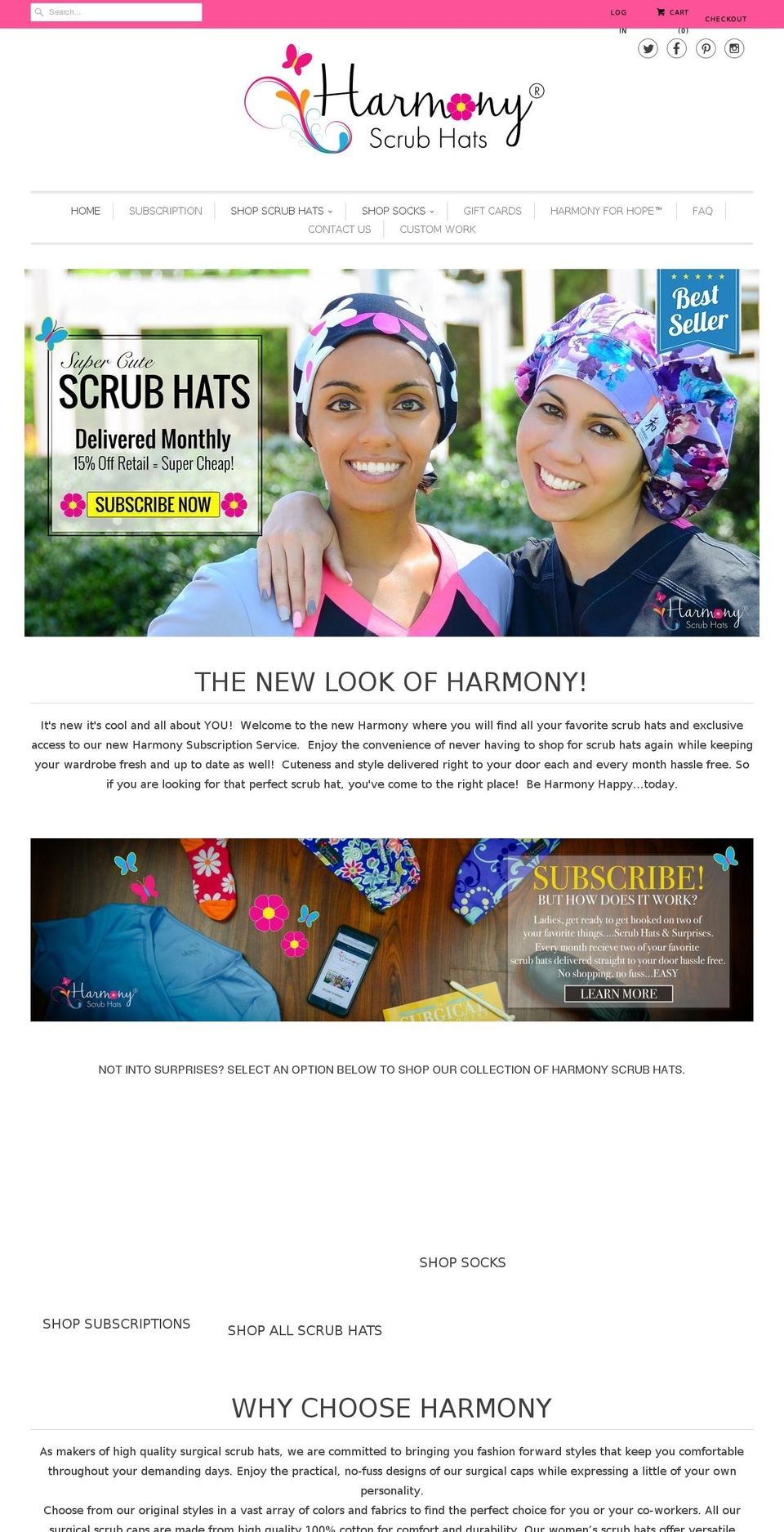 harmonysurgicaldesigns.com — Shopify storefront screenshot