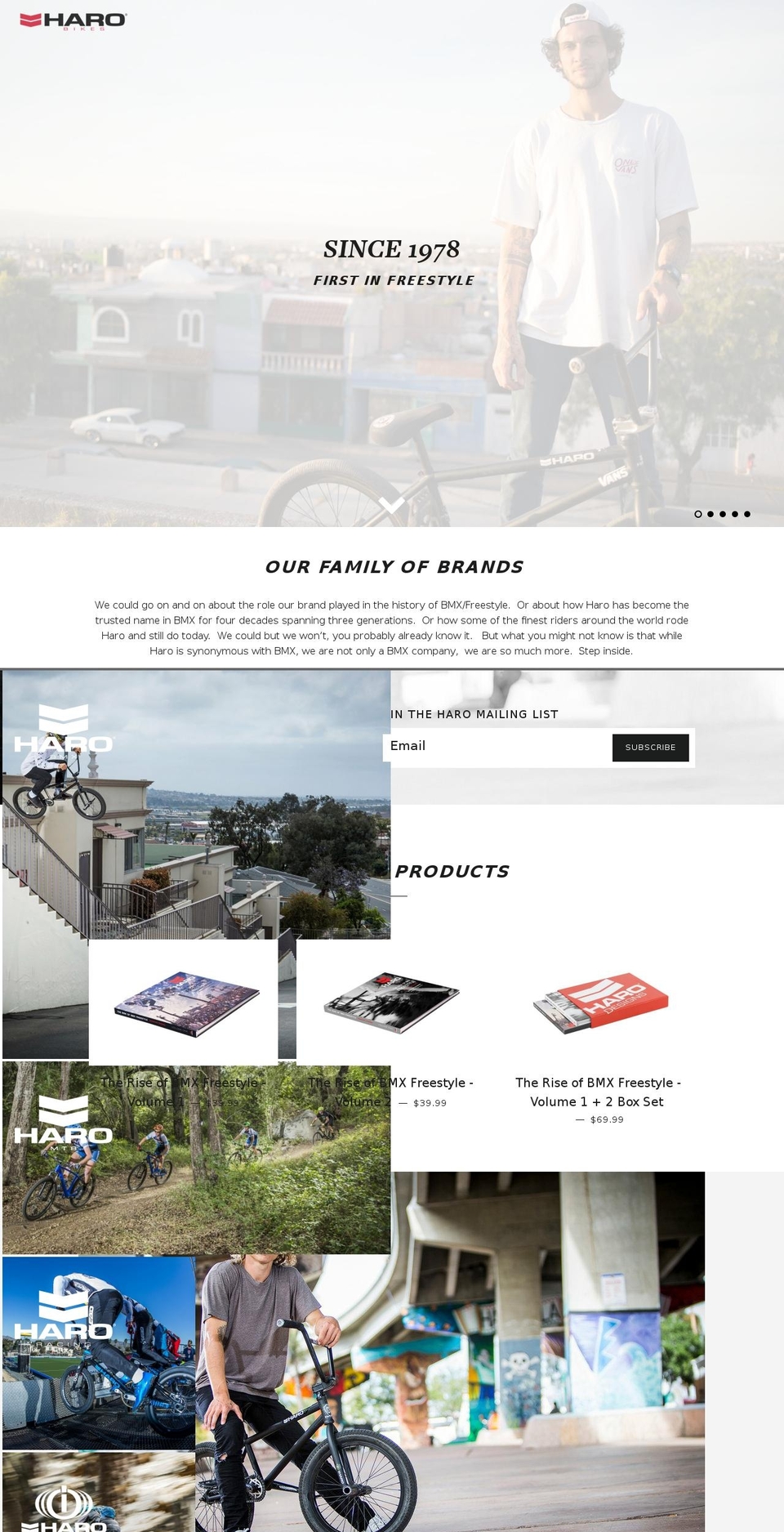 harobikes.com — Shopify storefront screenshot