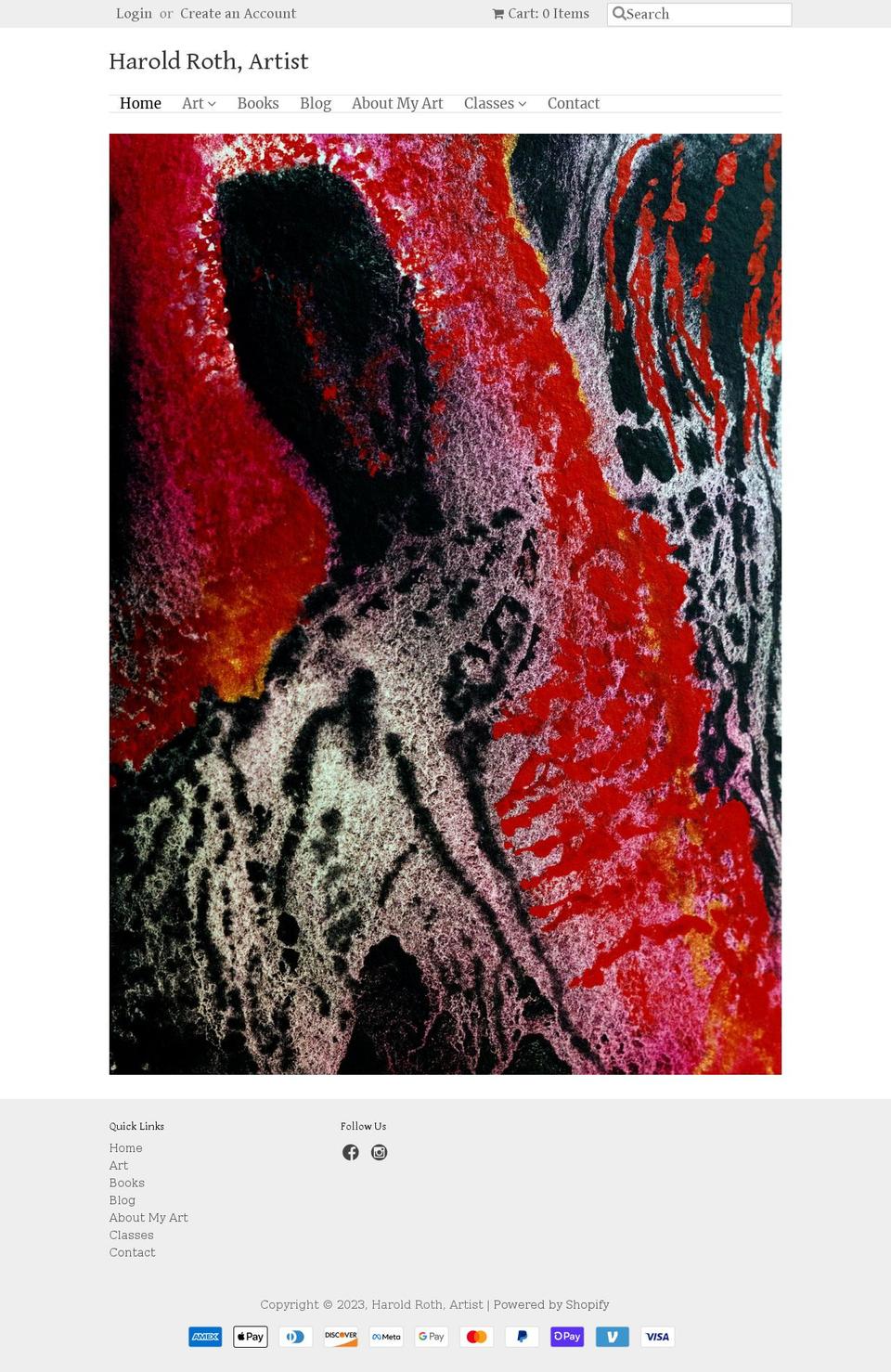 haroldroth.myshopify.com shopify website screenshot