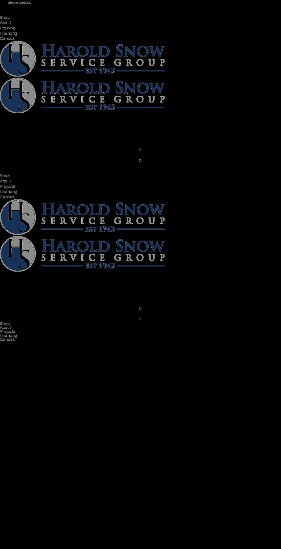 haroldsnow.ca shopify website screenshot