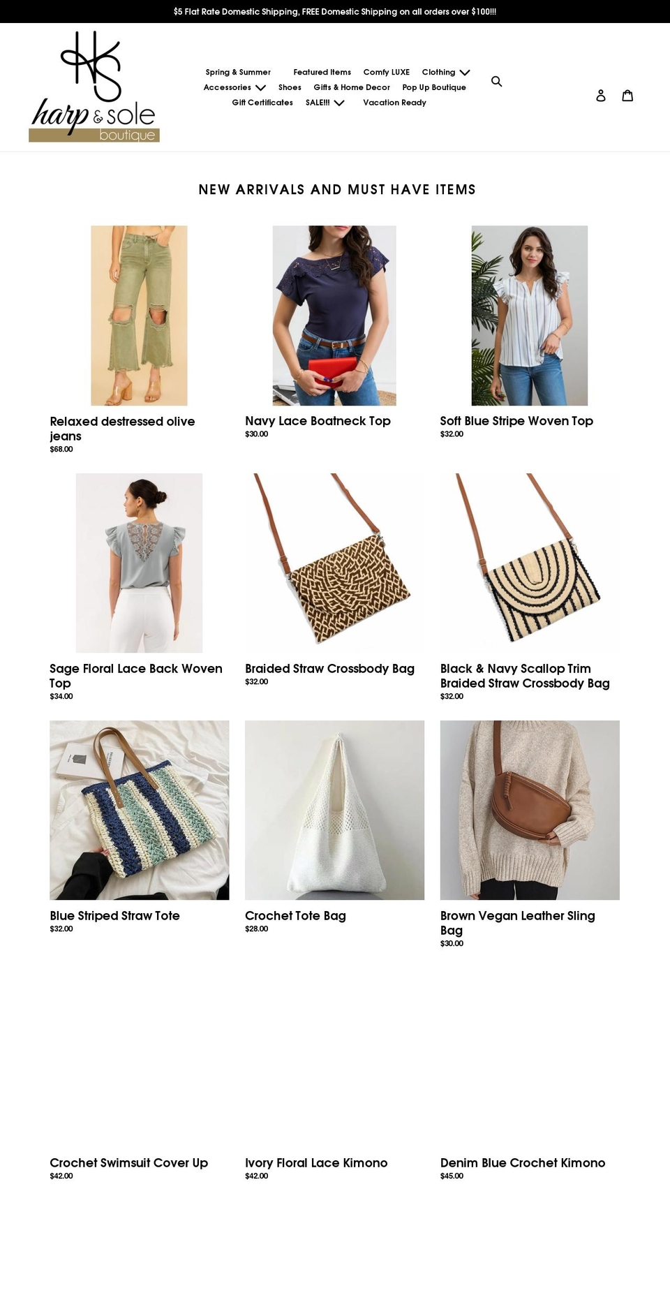 harpandsole.com shopify website screenshot