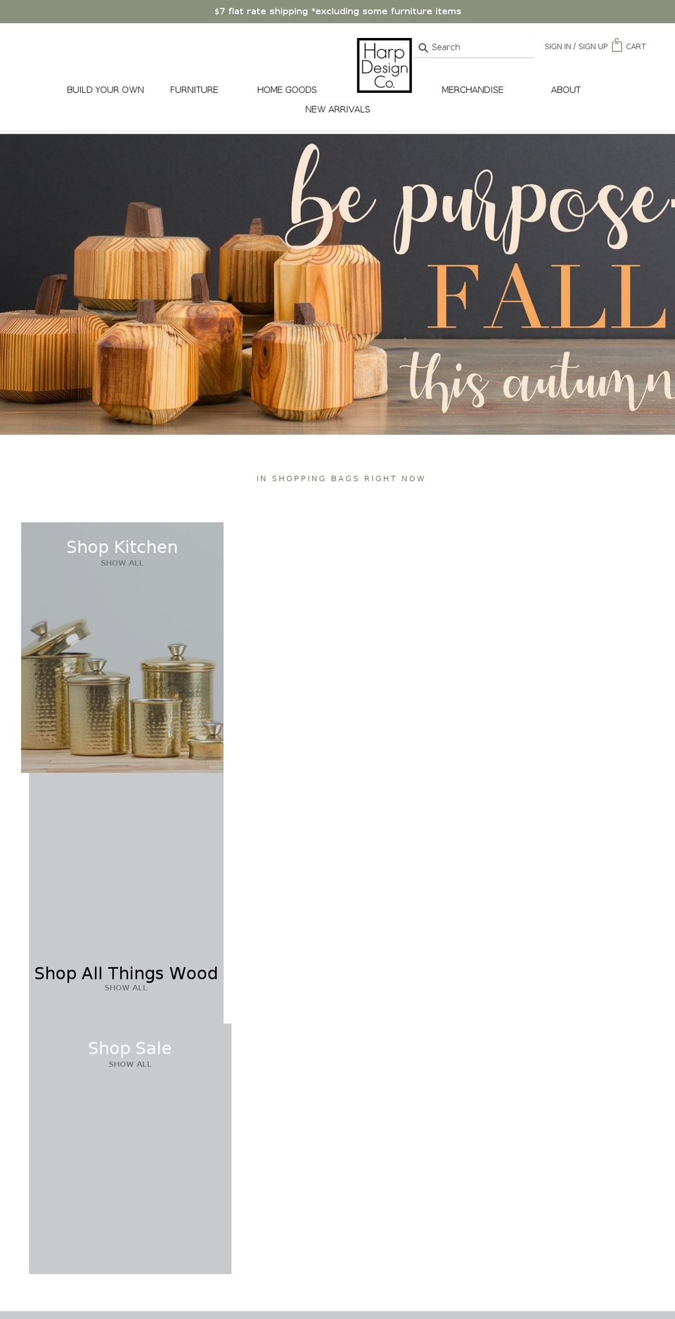 harpdesignco.com — Shopify storefront screenshot