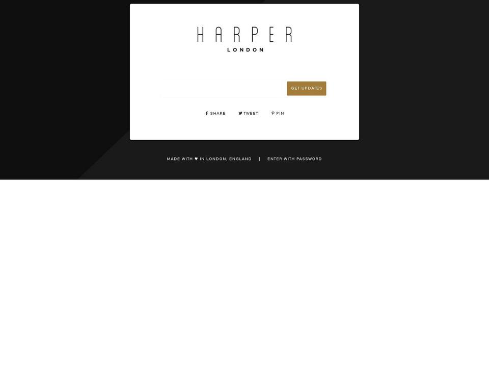 harper-london.com shopify website screenshot