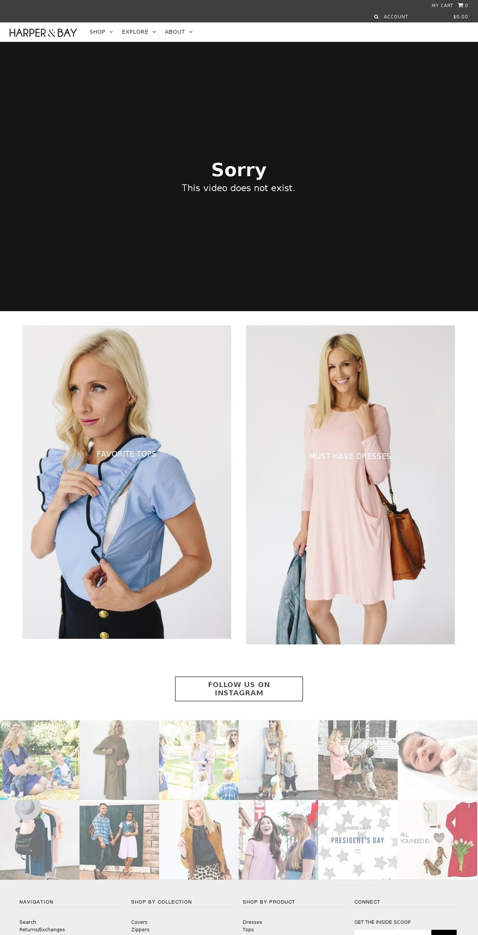 harperandbay.com shopify website screenshot