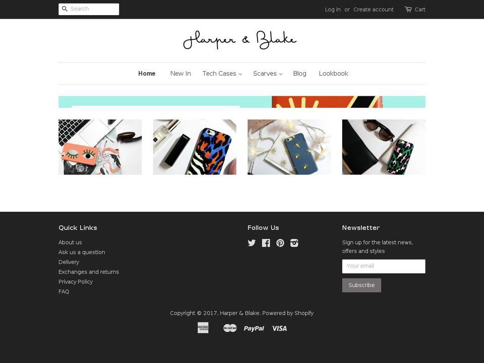 harperandblake.co.uk shopify website screenshot