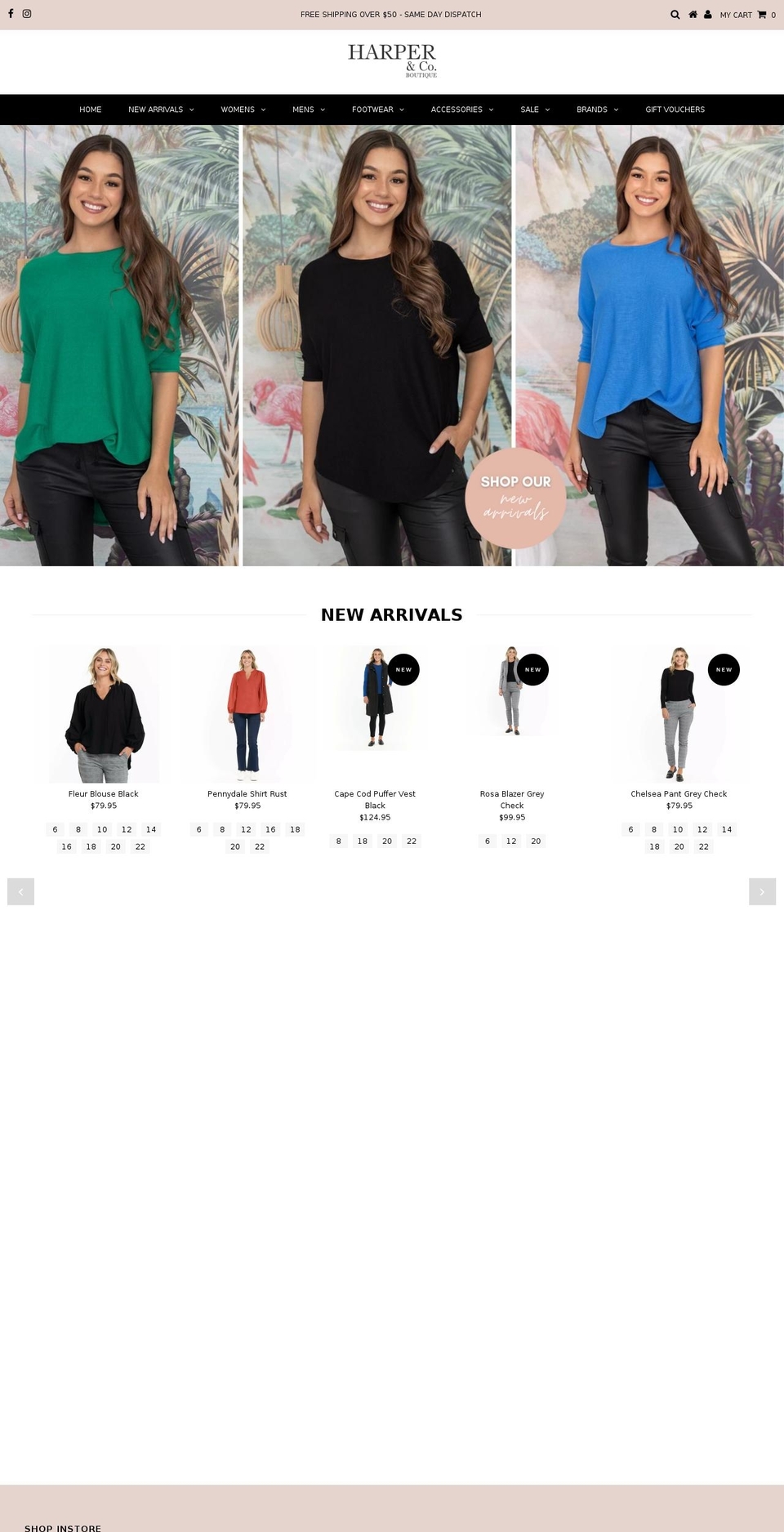 harperandco.net.au shopify website screenshot
