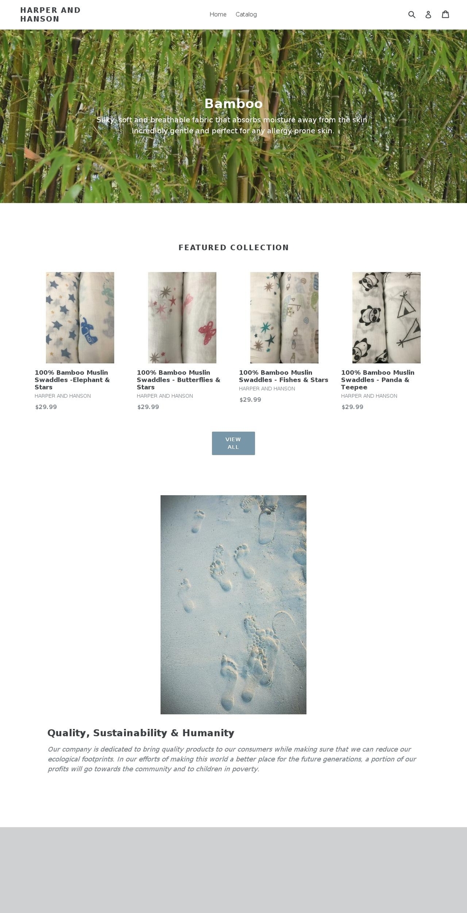 harperandhanson.com — Shopify storefront screenshot