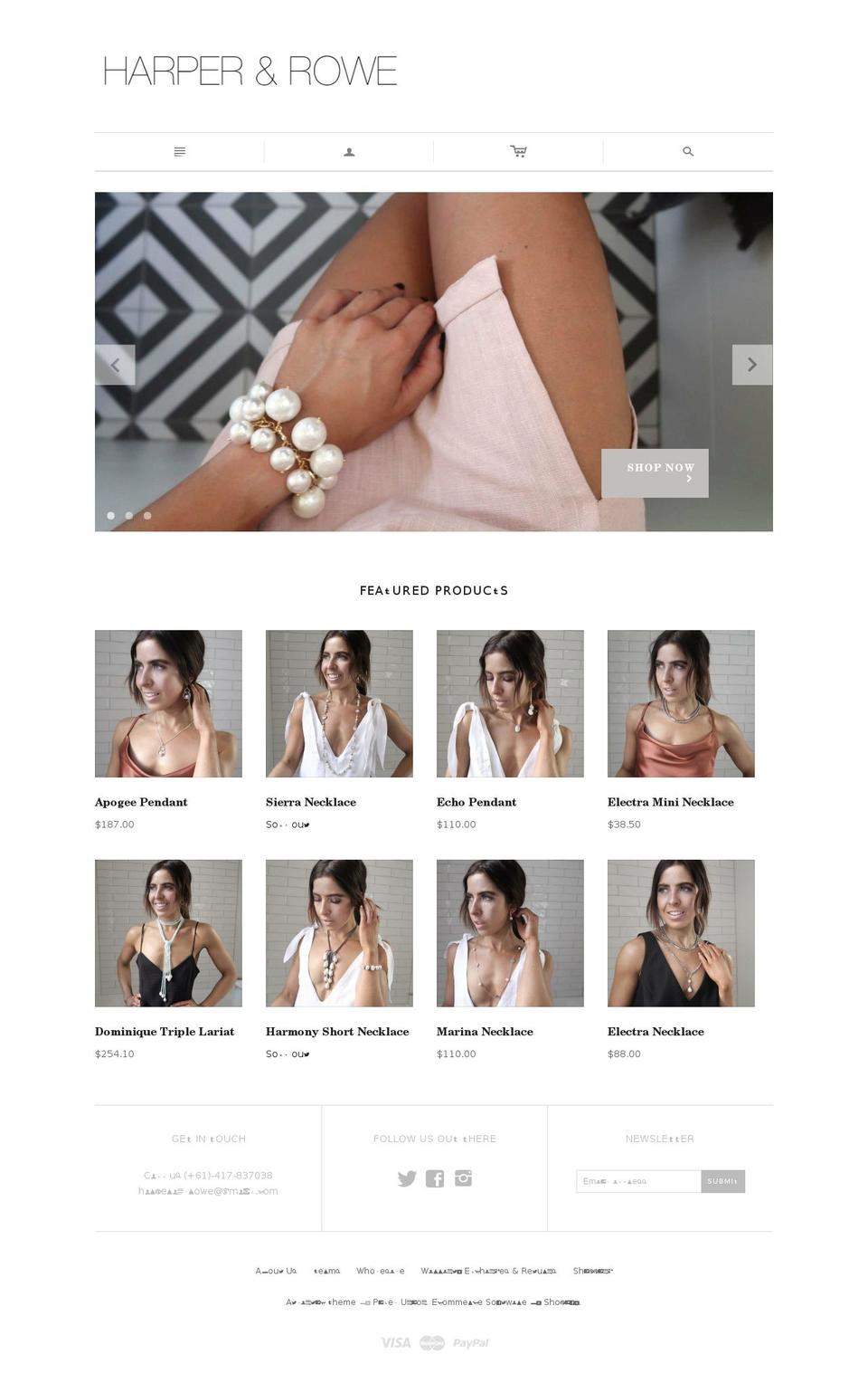 harperandrowe.com.au shopify website screenshot