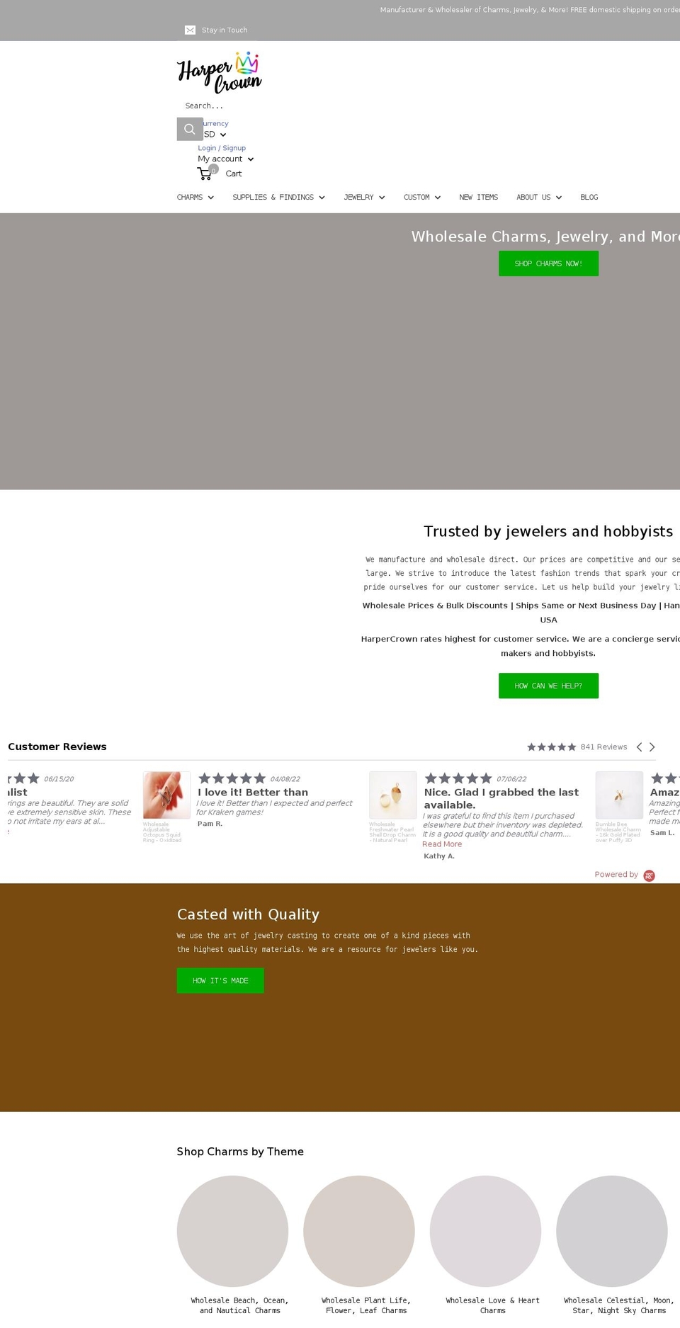 harpercrown.com shopify website screenshot