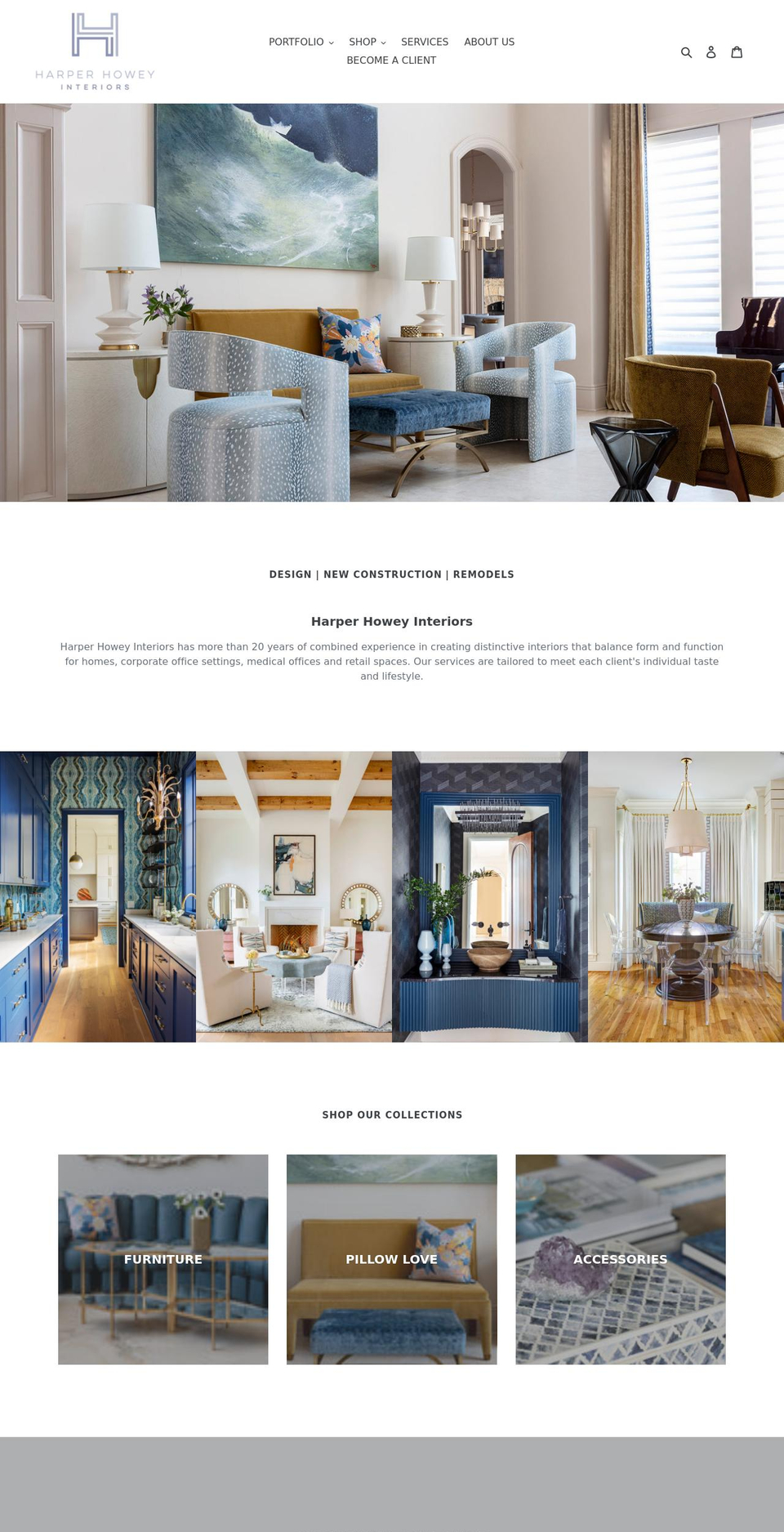 harperhoweyinteriors.com shopify website screenshot