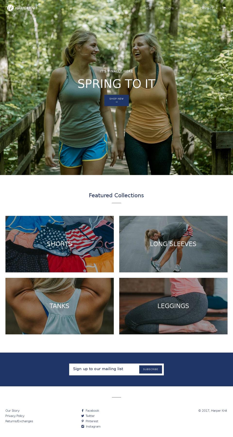 harperknit.com shopify website screenshot