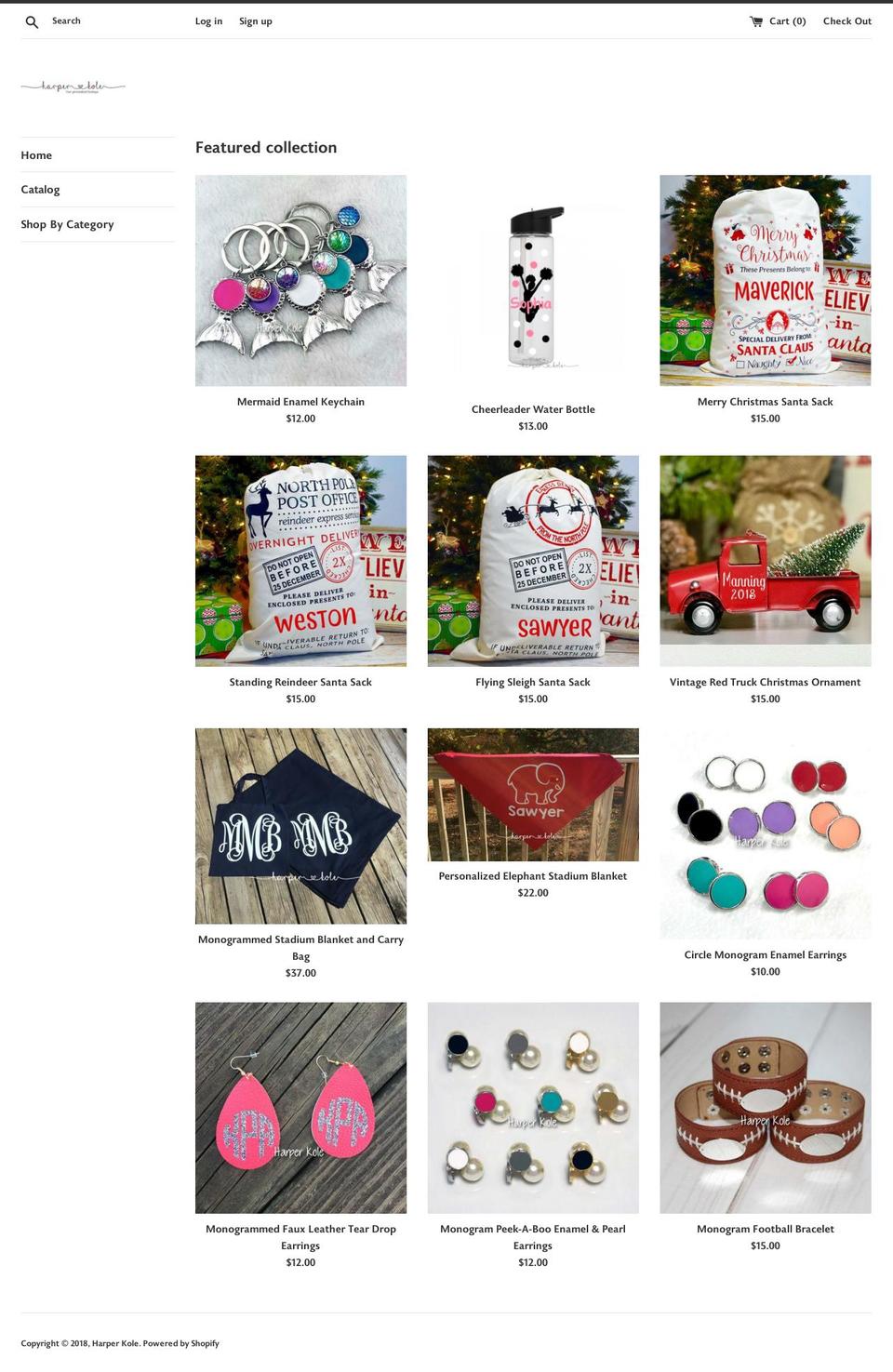 harperkole.com — Shopify storefront screenshot