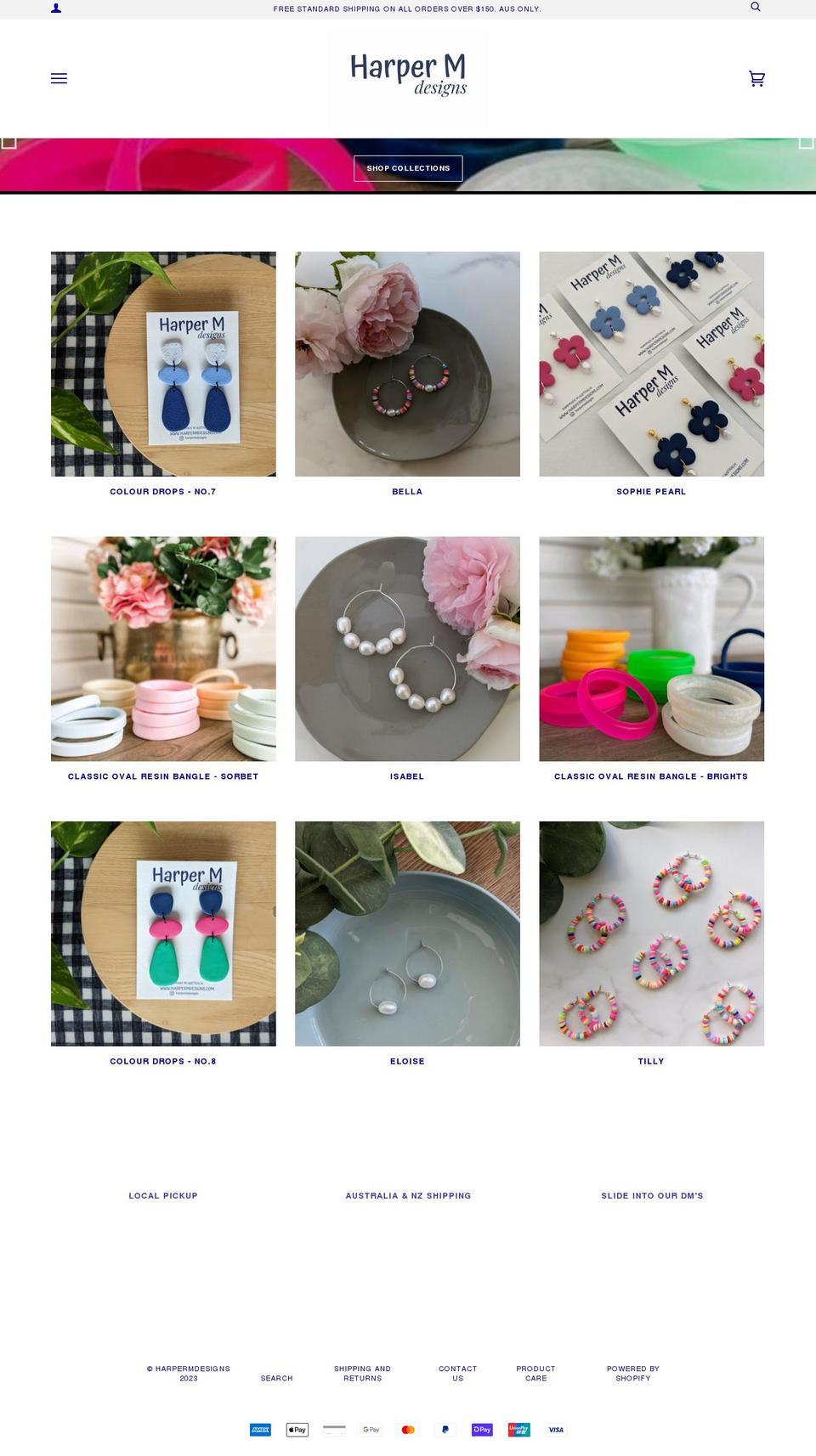 harpermdesigns.com shopify website screenshot