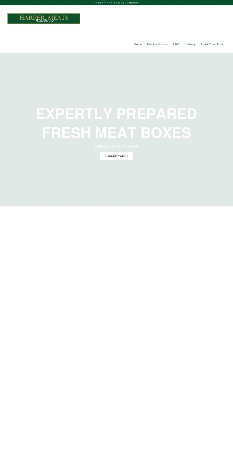 harpermeats.co.uk shopify website screenshot