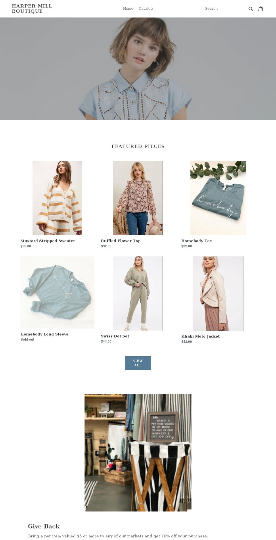 harpermill.com shopify website screenshot