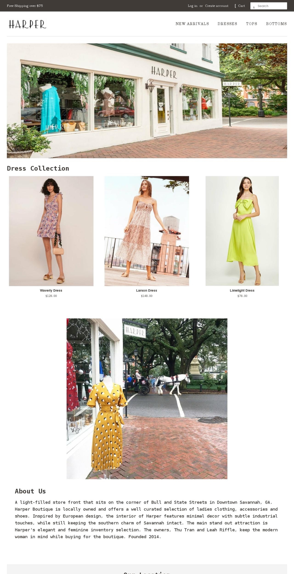 harpersavannah.com shopify website screenshot