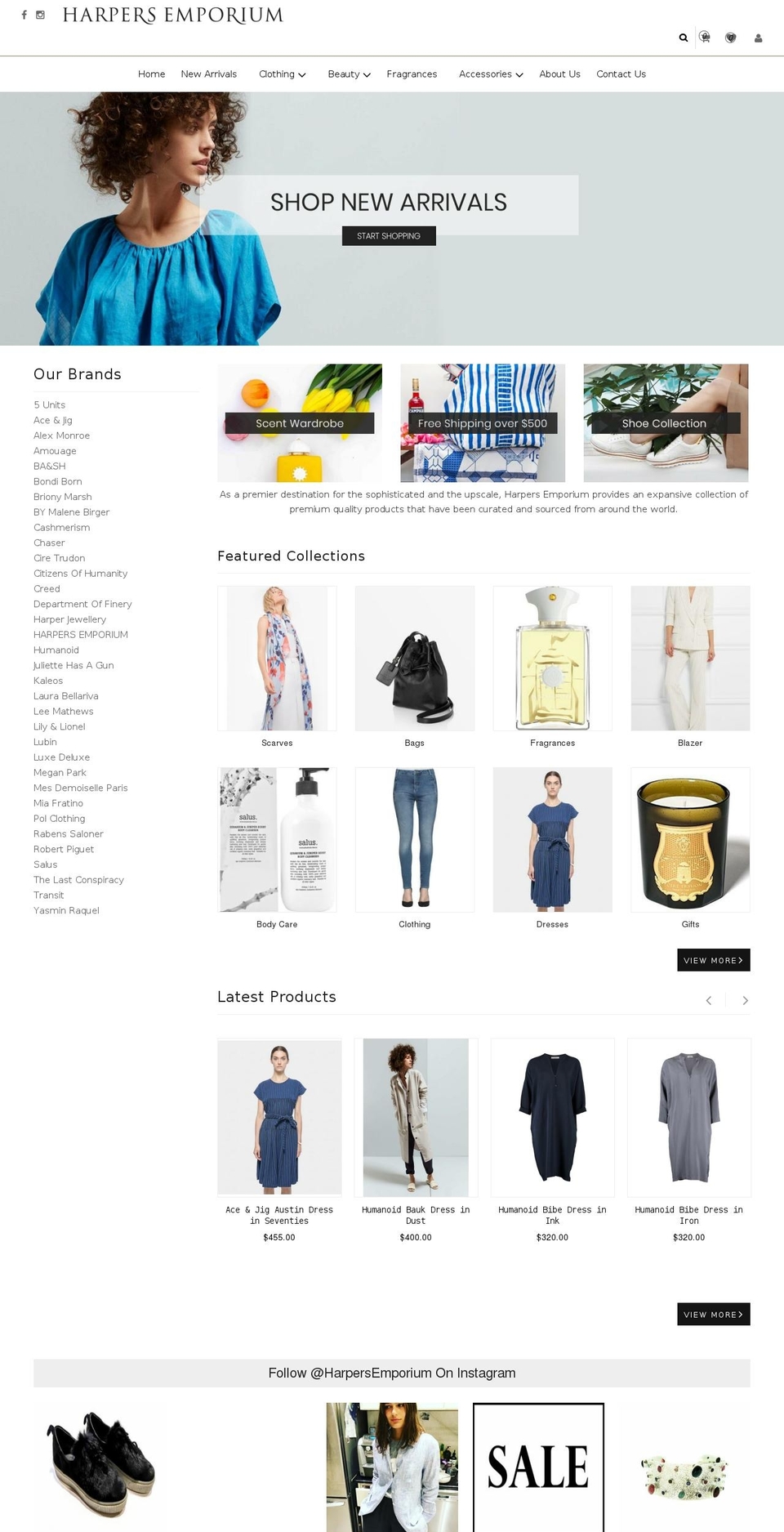 harpersemporium.com.au shopify website screenshot