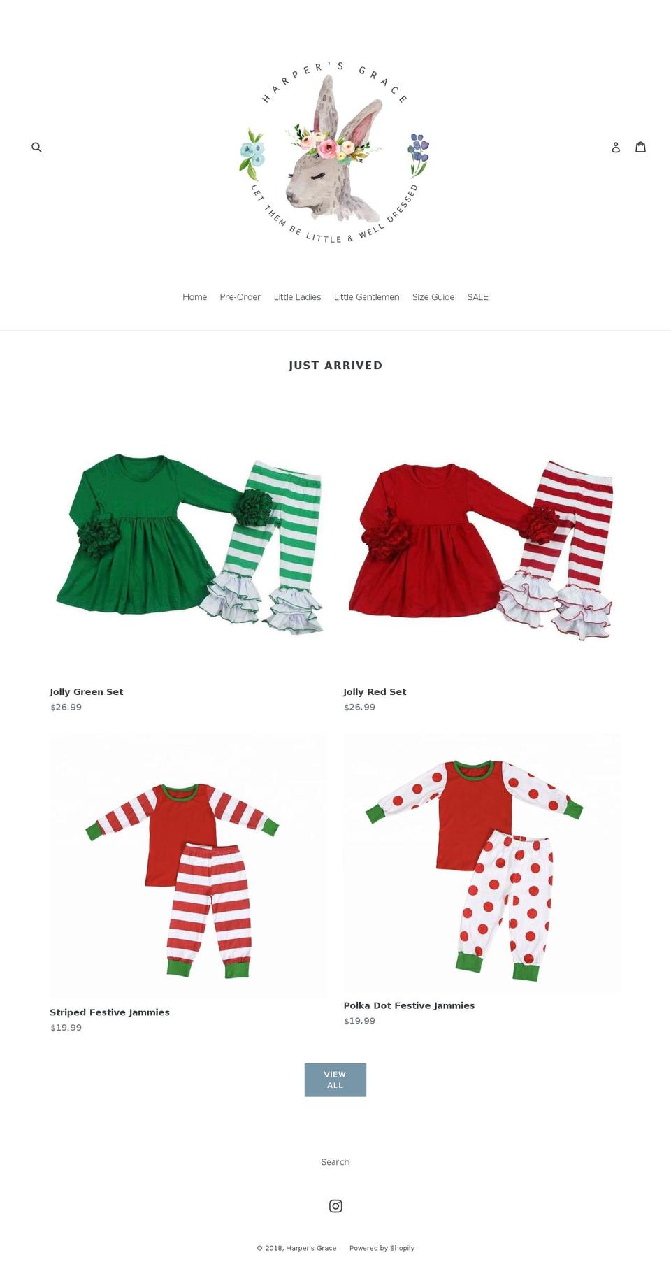 harpersgrace.com — Shopify storefront screenshot