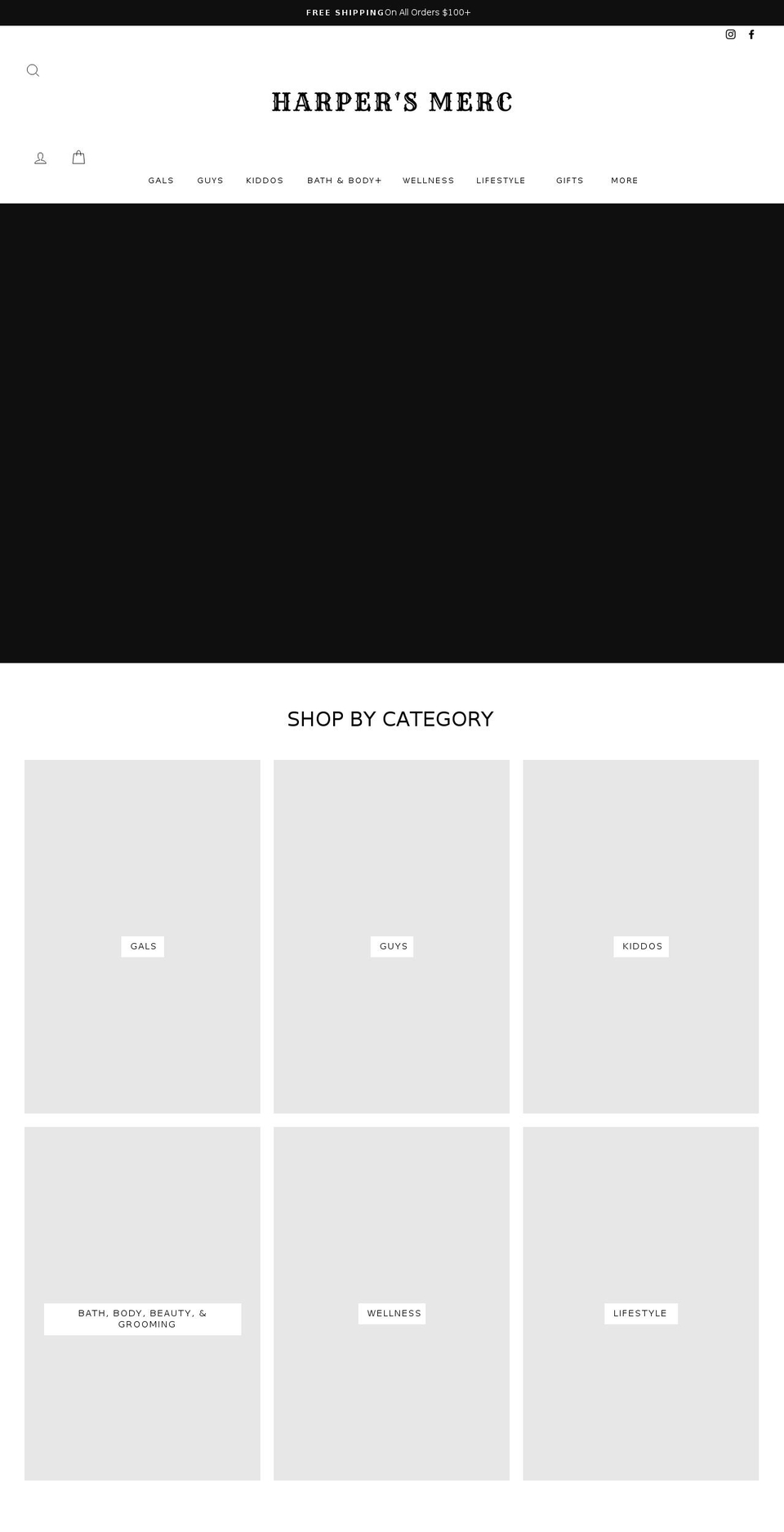 harpersmerc.com shopify website screenshot