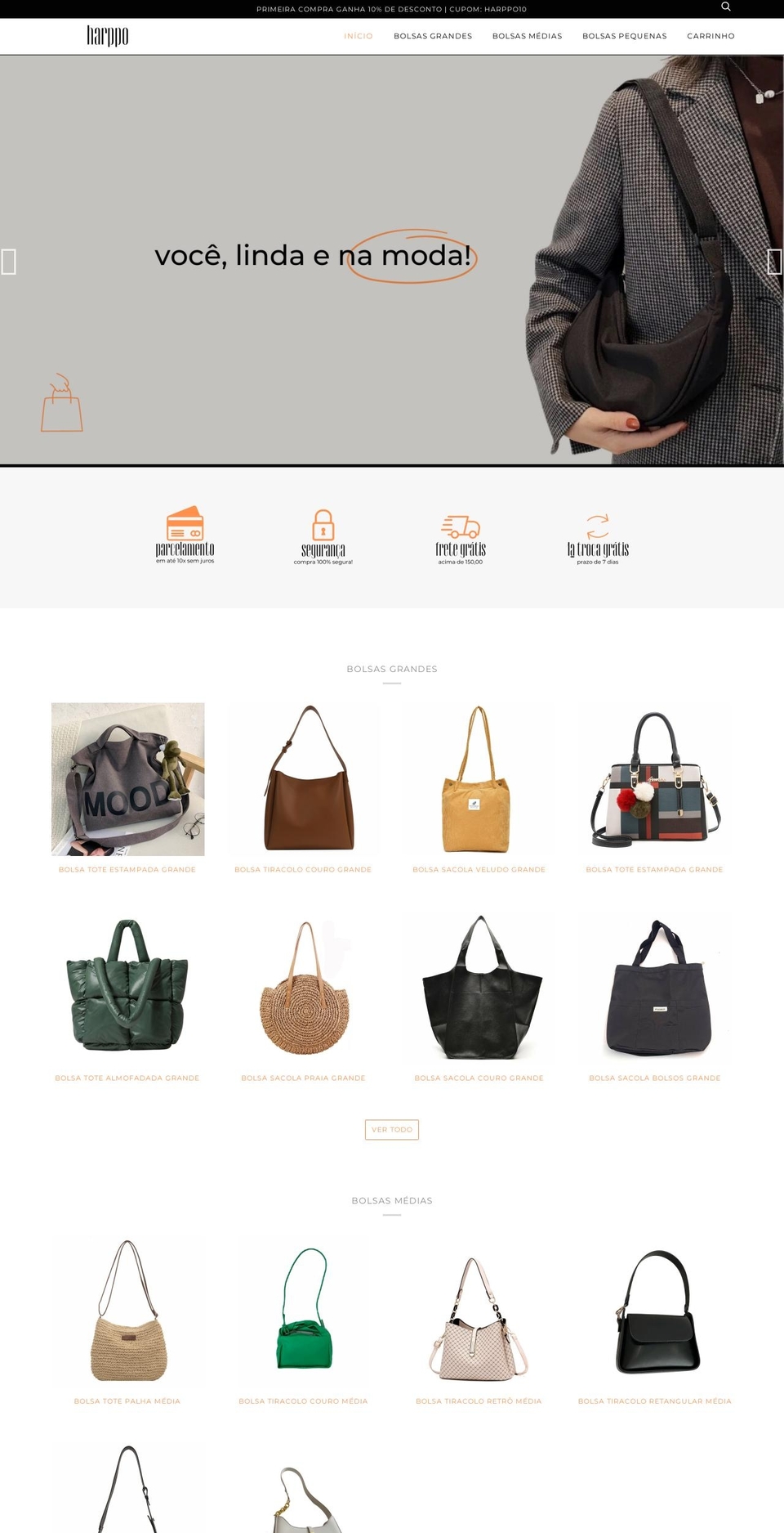 harppo.com shopify website screenshot