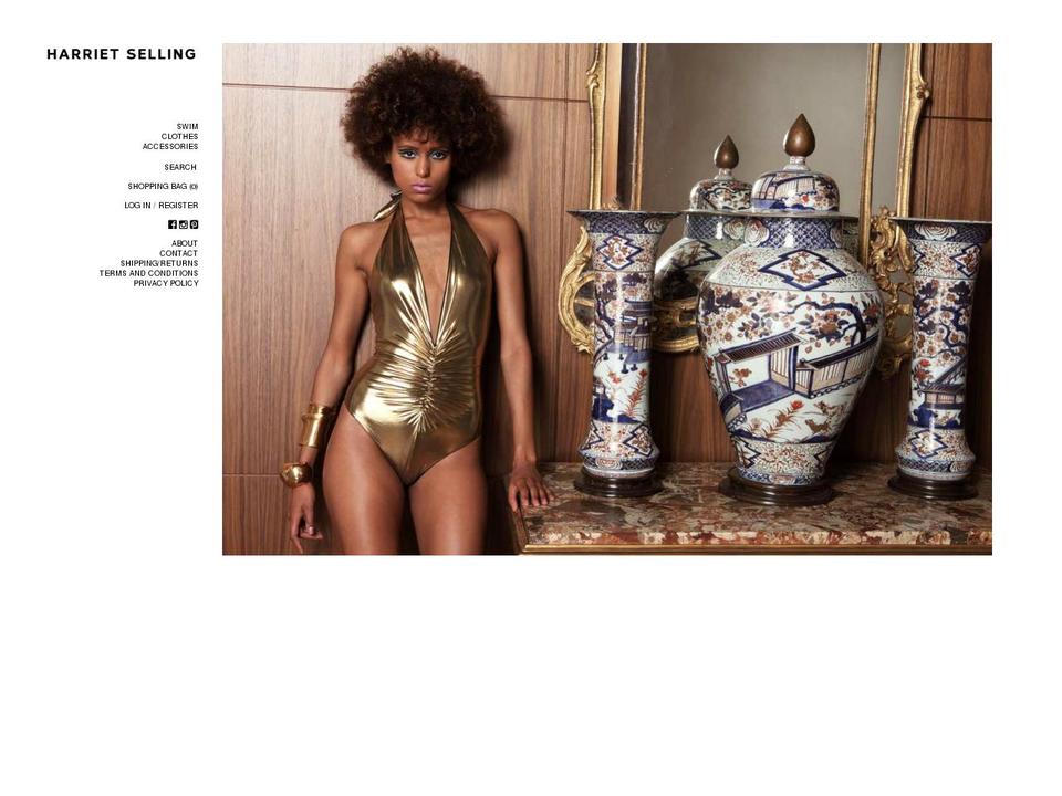 harrietselling.com shopify website screenshot