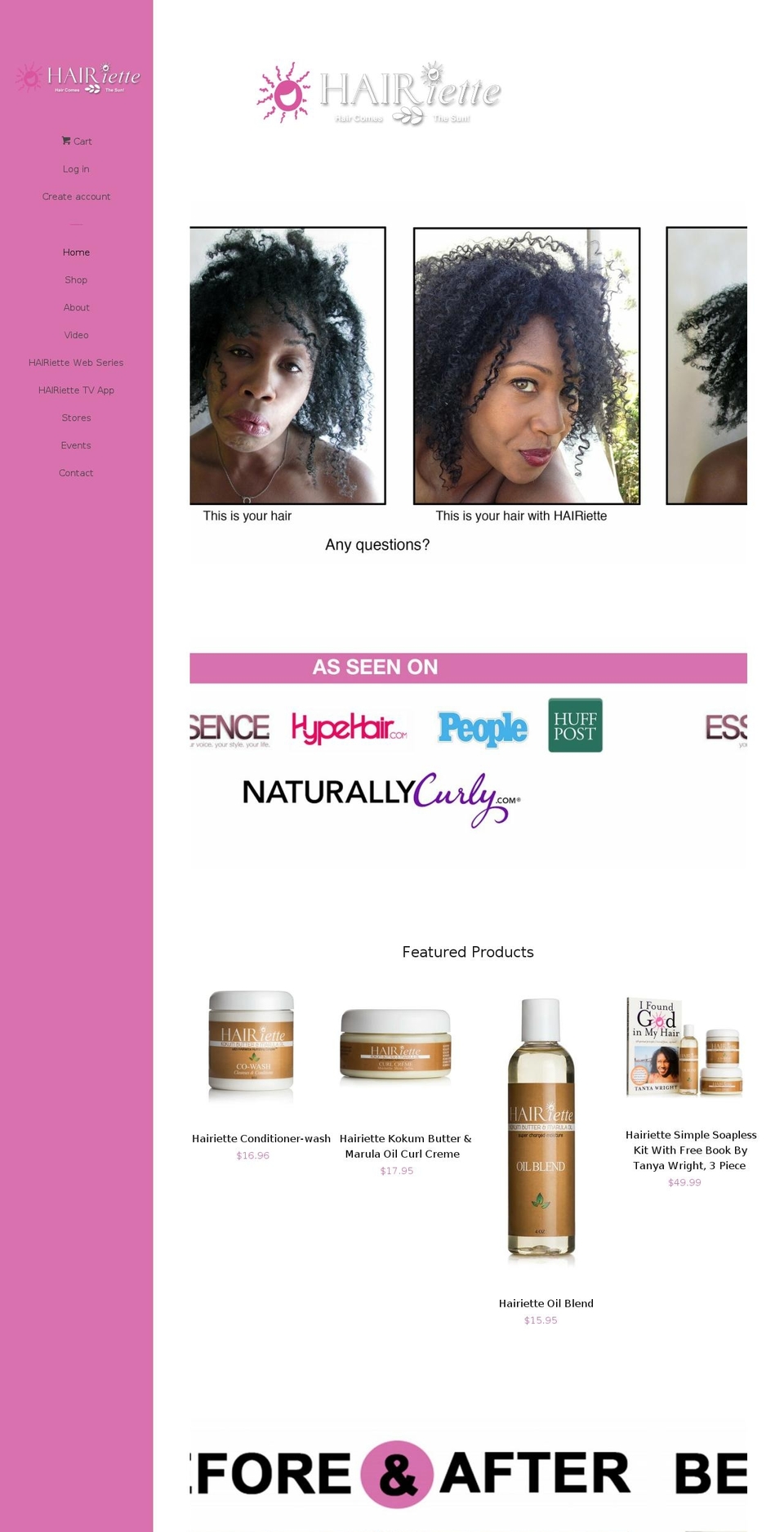 harrietteofharlem.com shopify website screenshot