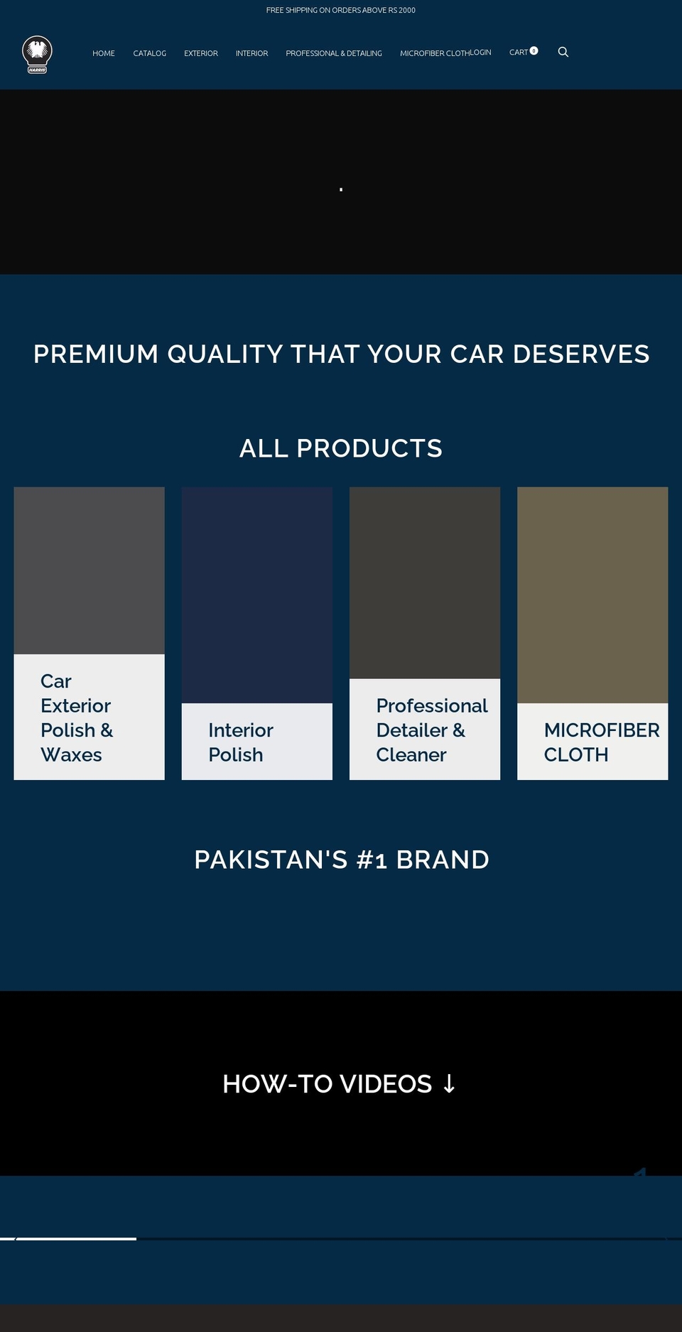 harriscarcare.com — Shopify storefront screenshot