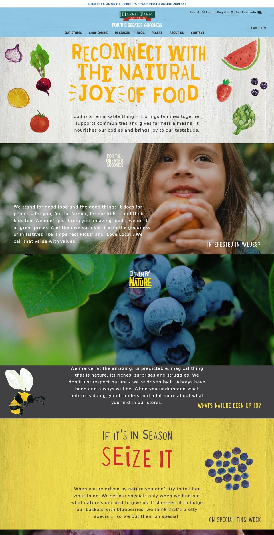 harrisfarm.com.au shopify website screenshot