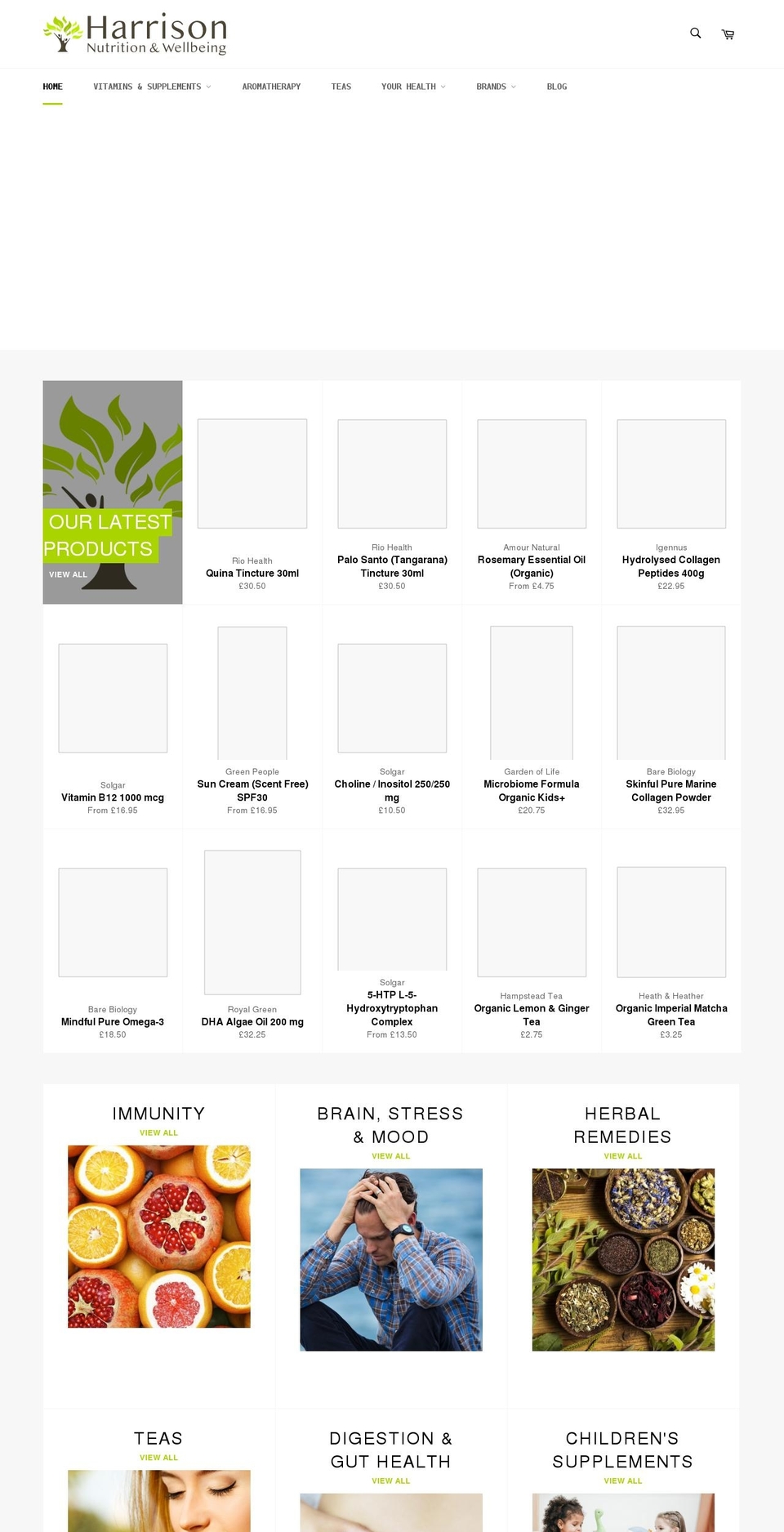 harrisonnutrition.com shopify website screenshot