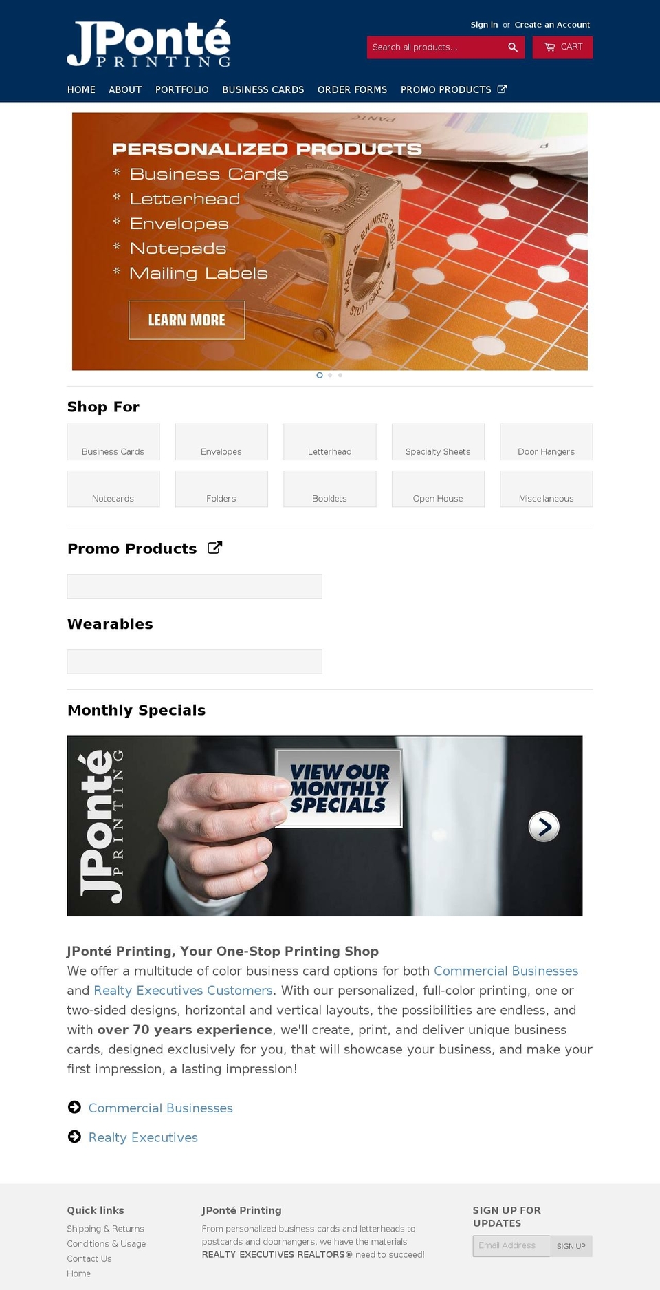 harrisprinters.com — Shopify storefront screenshot