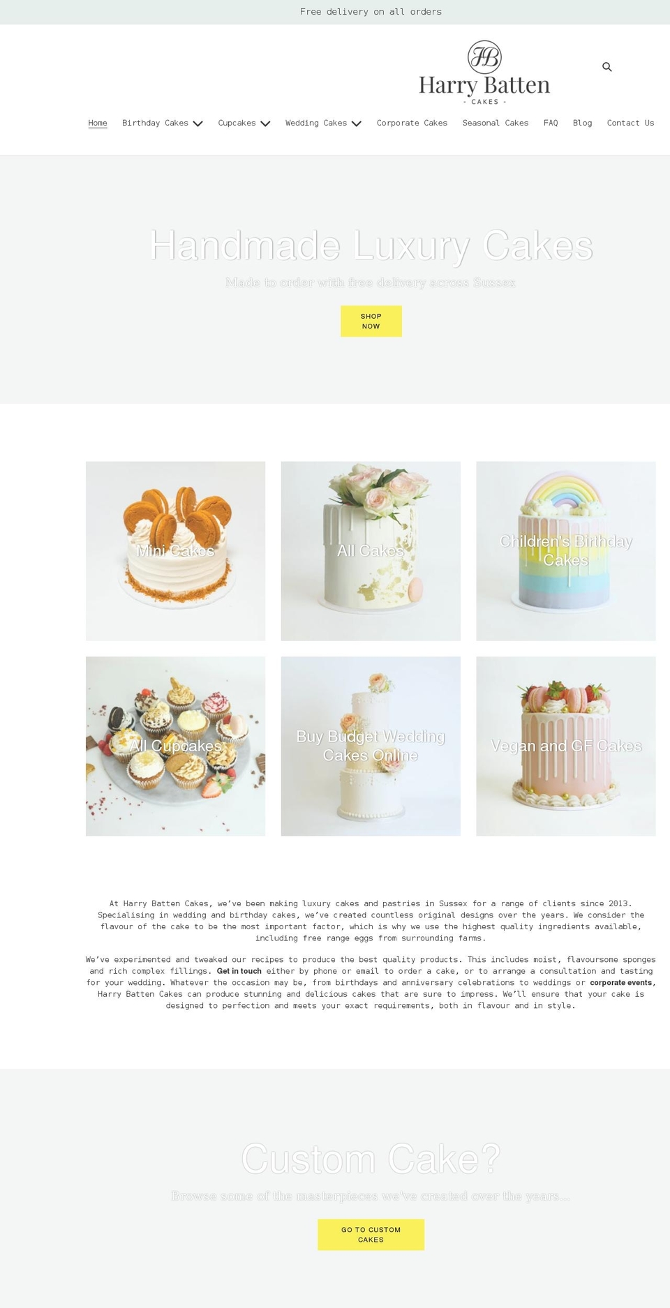 harrybatten.co.uk shopify website screenshot