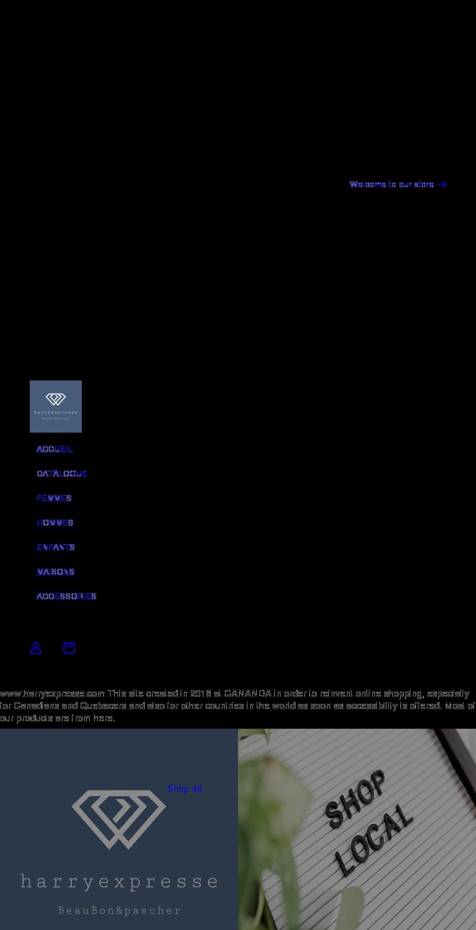harryexpresse.com — Shopify storefront screenshot