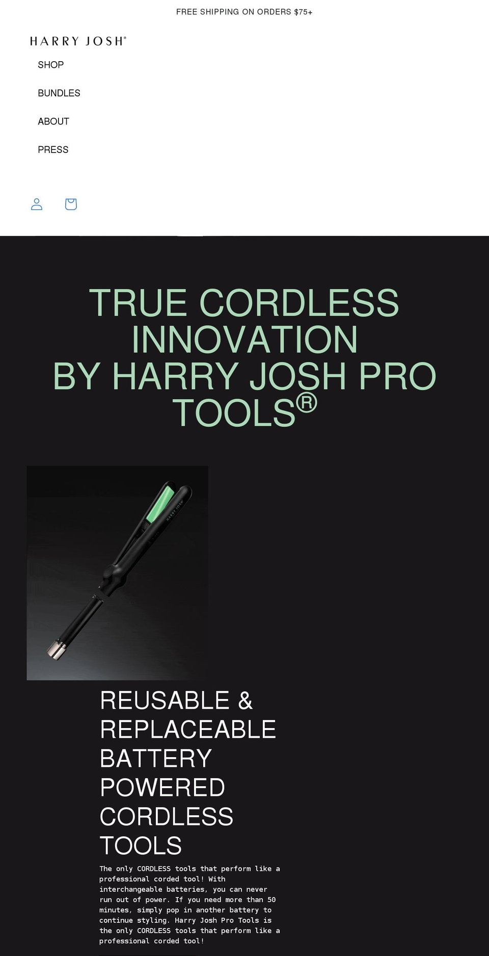 harryjoshprotools.com shopify website screenshot