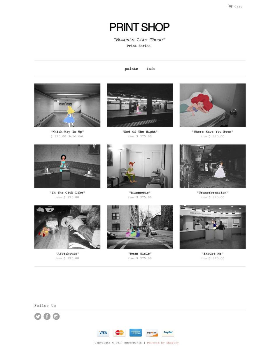 harrymcnally.com shopify website screenshot