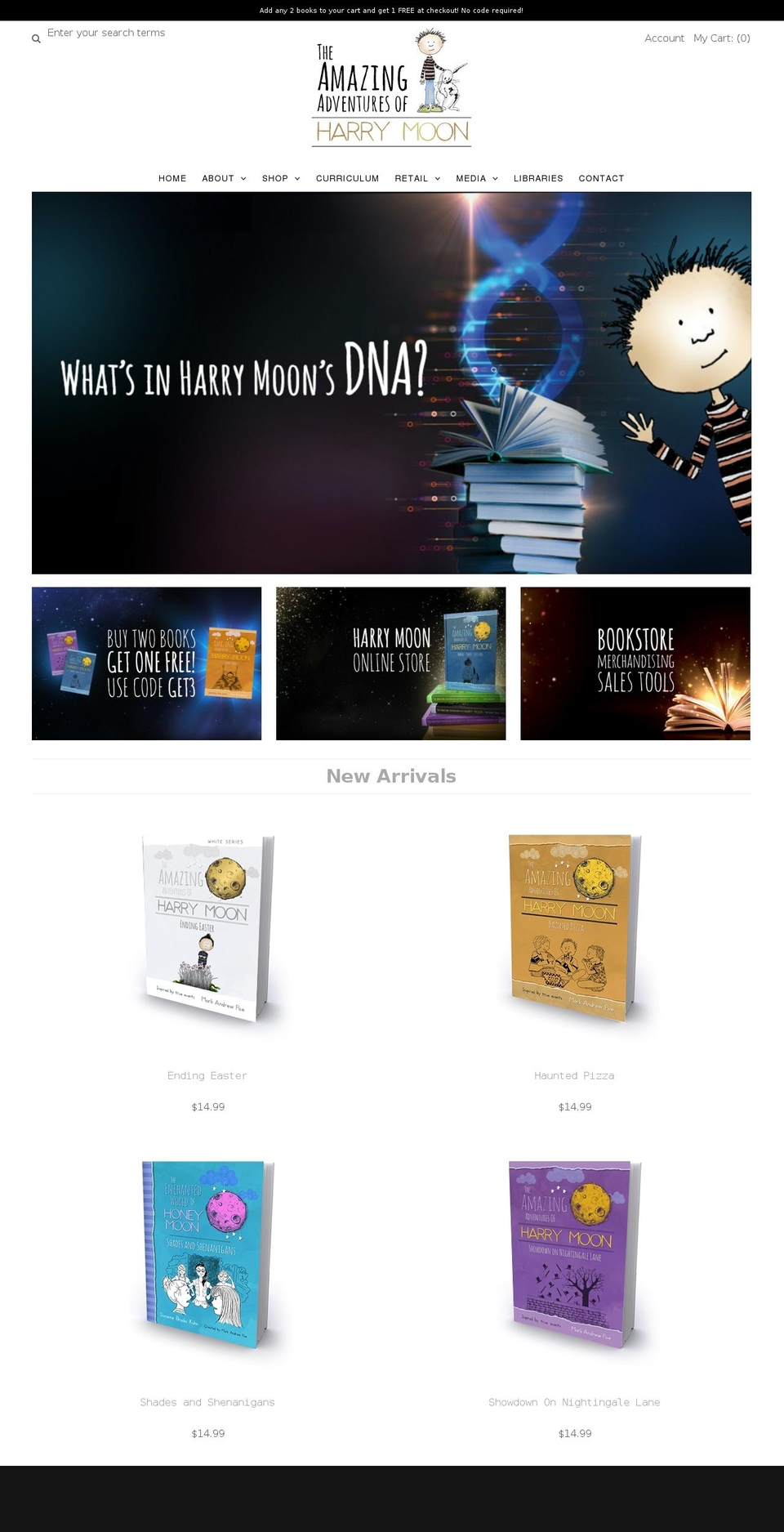 harrymoon.com shopify website screenshot