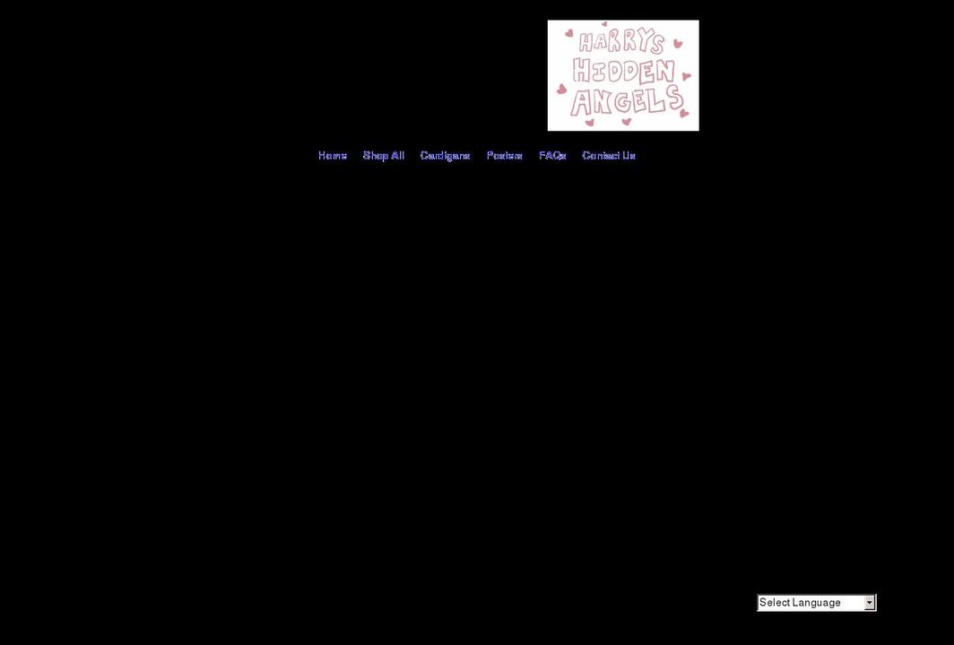 harrys-hidden-angels.myshopify.com shopify website screenshot