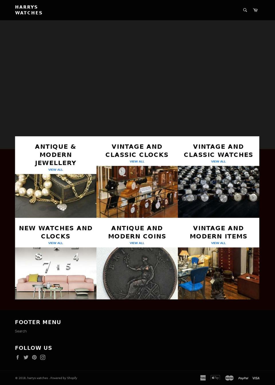 harrys-watches.myshopify.com shopify website screenshot